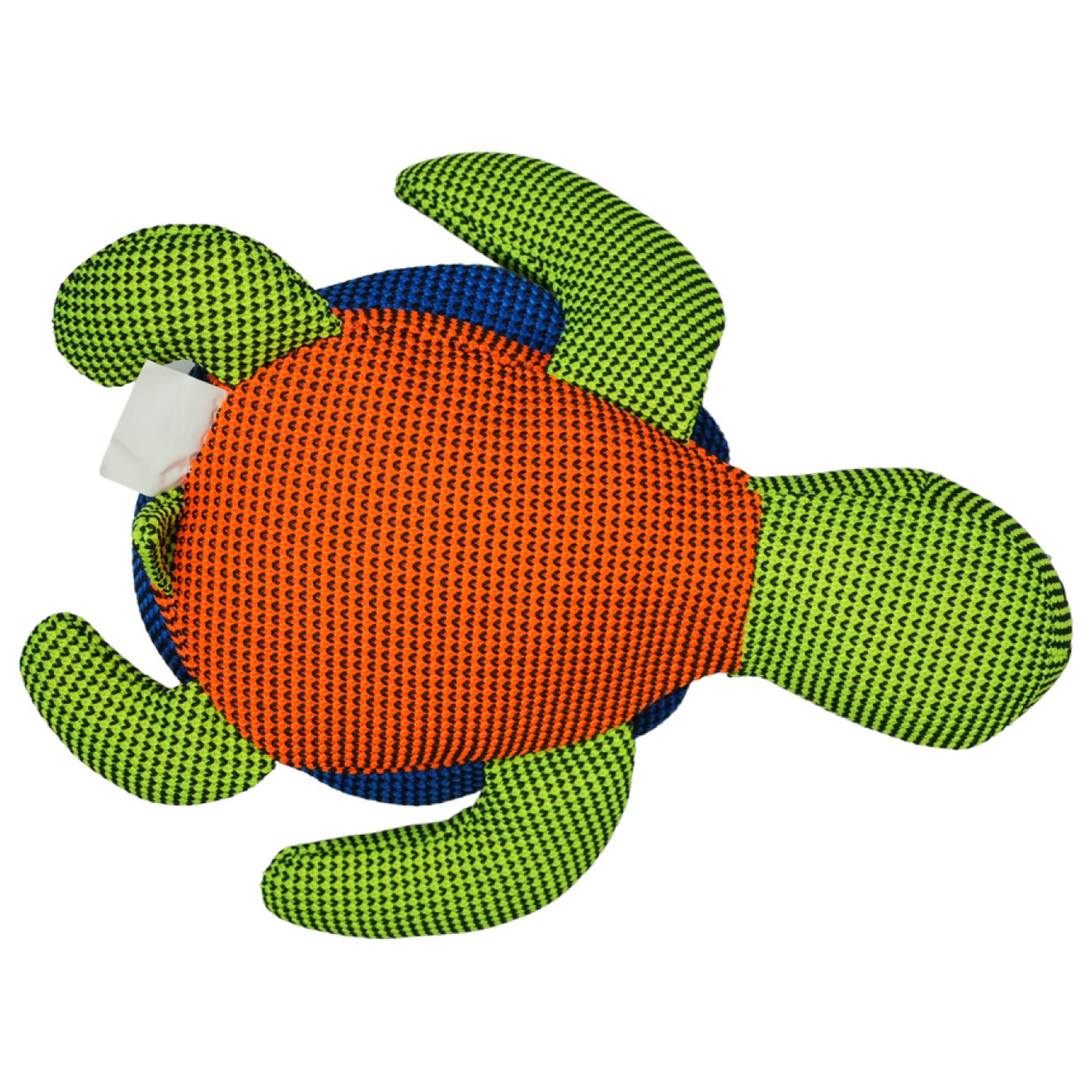 Игрушка Mr.Kranch для собак Черепашка с пищалкой 29 см синяя с зеленым