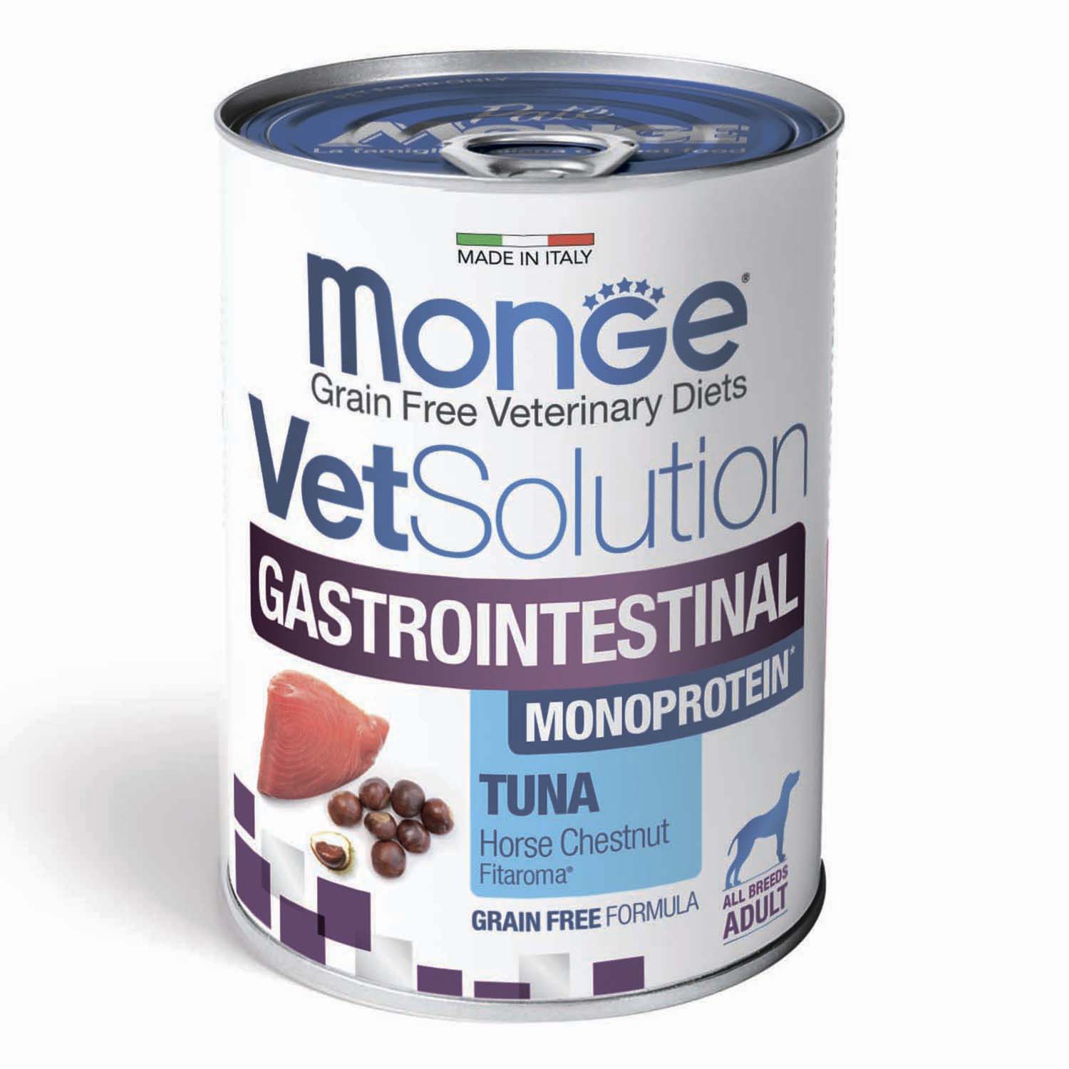 Диетический корм Monge VetSolution Dog Gastrointestinal Гастроинтестинал для собак при заболеваниях ЖКТ 400 г