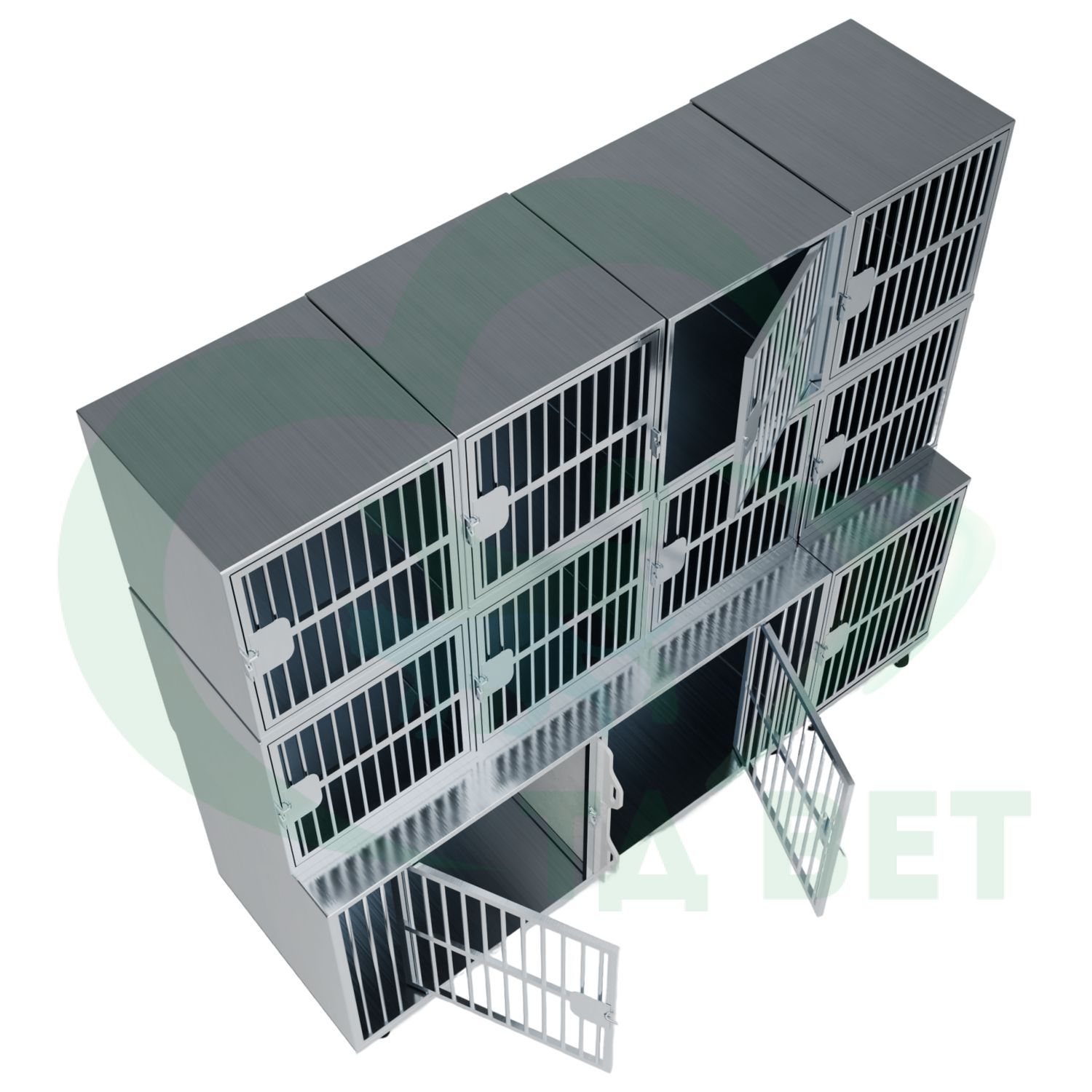 ТД ВЕТ Optima 11 Модуль на 11 клеток 2400х750(600)х2060(2160) мм с колесами