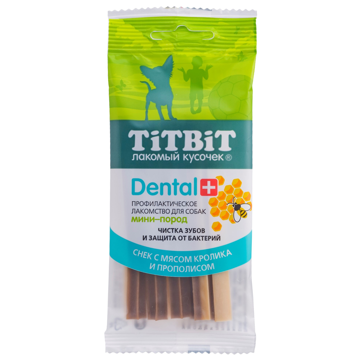 Лакомство TiTBiT Dental+ Снек для собак мини-пород с мясом кролика 25 г