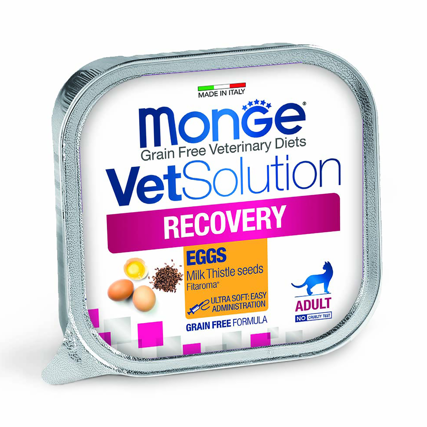 Диетический корм Monge VetSolution Cat Recovery Рекавери для кошек при восстановлении питания в период выздоровления 100 г