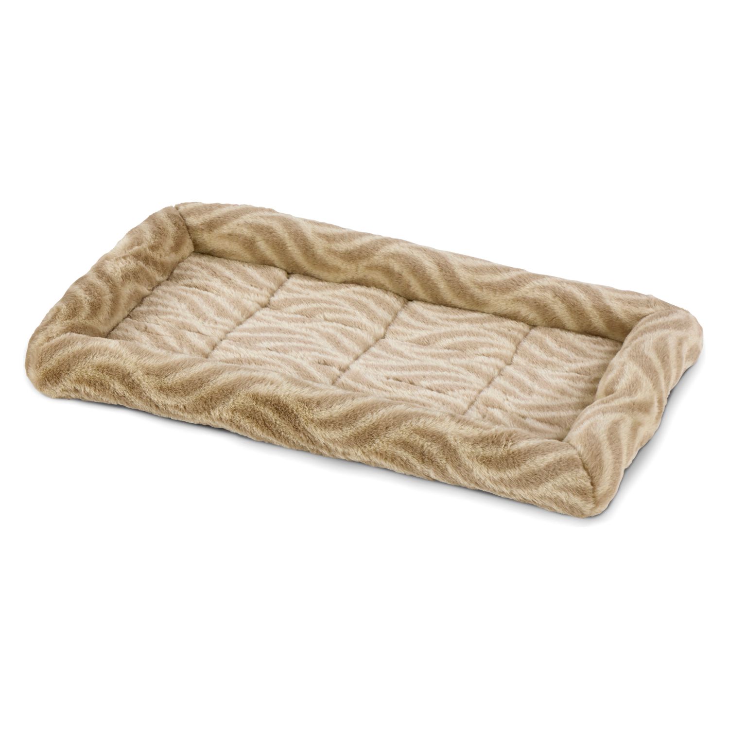 Лежанка MidWest Deluxe Wave Bed для собак и кошек меховая 51х31,5х6,5 см, цвет песочный СКИДКА 20%