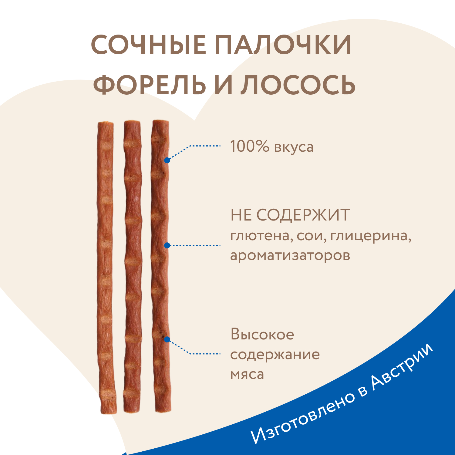 Лакомство Мнямс лакомые палочки для кошек с форелью и лососем 10х5 г