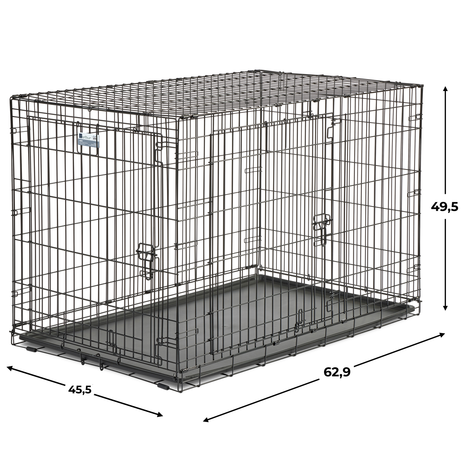 Клетка MidWest Contour для собак 123х78х82h см, 2 двери СКИДКА 20%