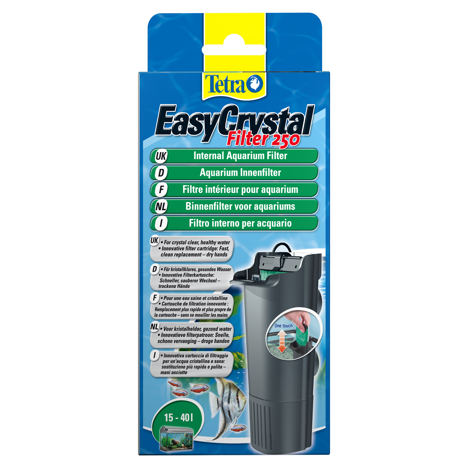 Tetra EasyCrystal 250 внутренний фильтр для аквариумов 15-40 л