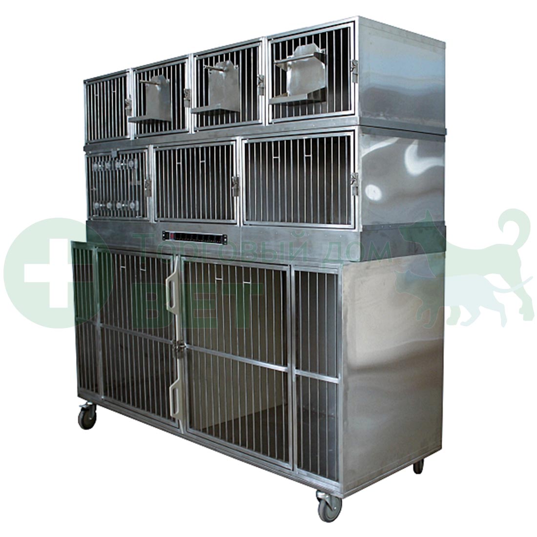 ТД ВЕТ  Модуль клеток из нерж. стали, 3х ярусный  из 9 клеток 2/3/4, 2000х700(600)х1800(1960h))