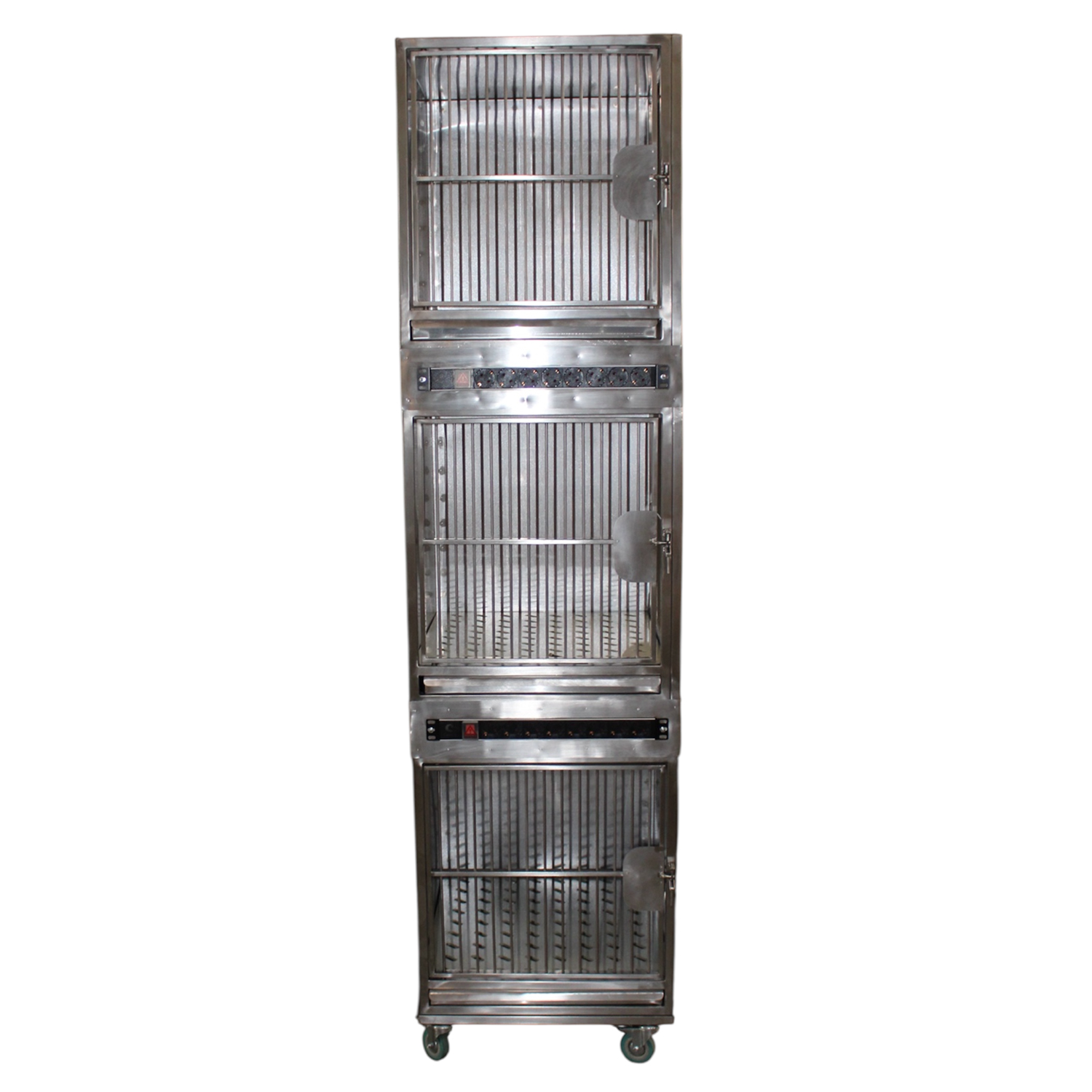 ТД ВЕТ Модуль из 3 клеток из нерж. стали, с поддонами 550х640х2000(2100)h