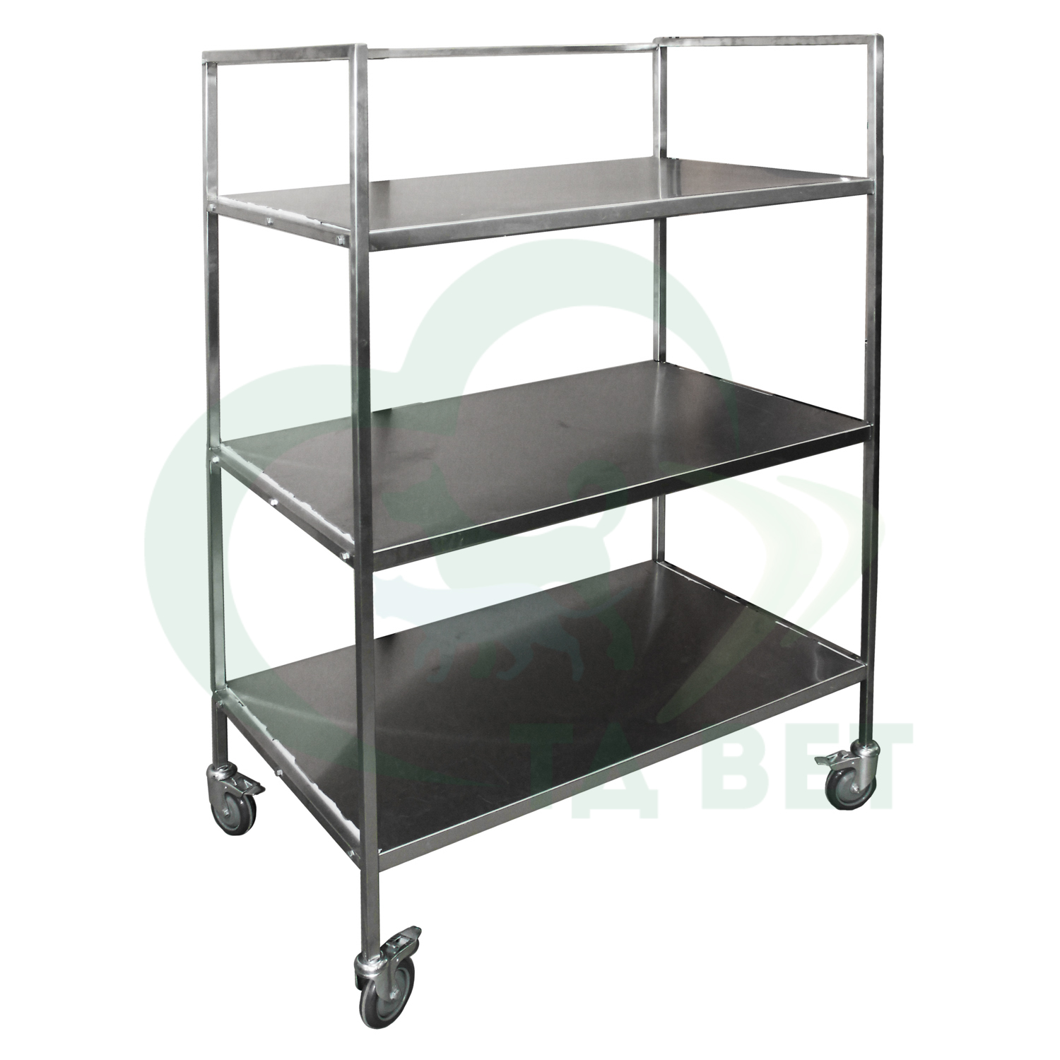 ТД ВЕТ Стеллаж для вивария, трехуровневый с клетками 990x650x1375(1500)h на колесах