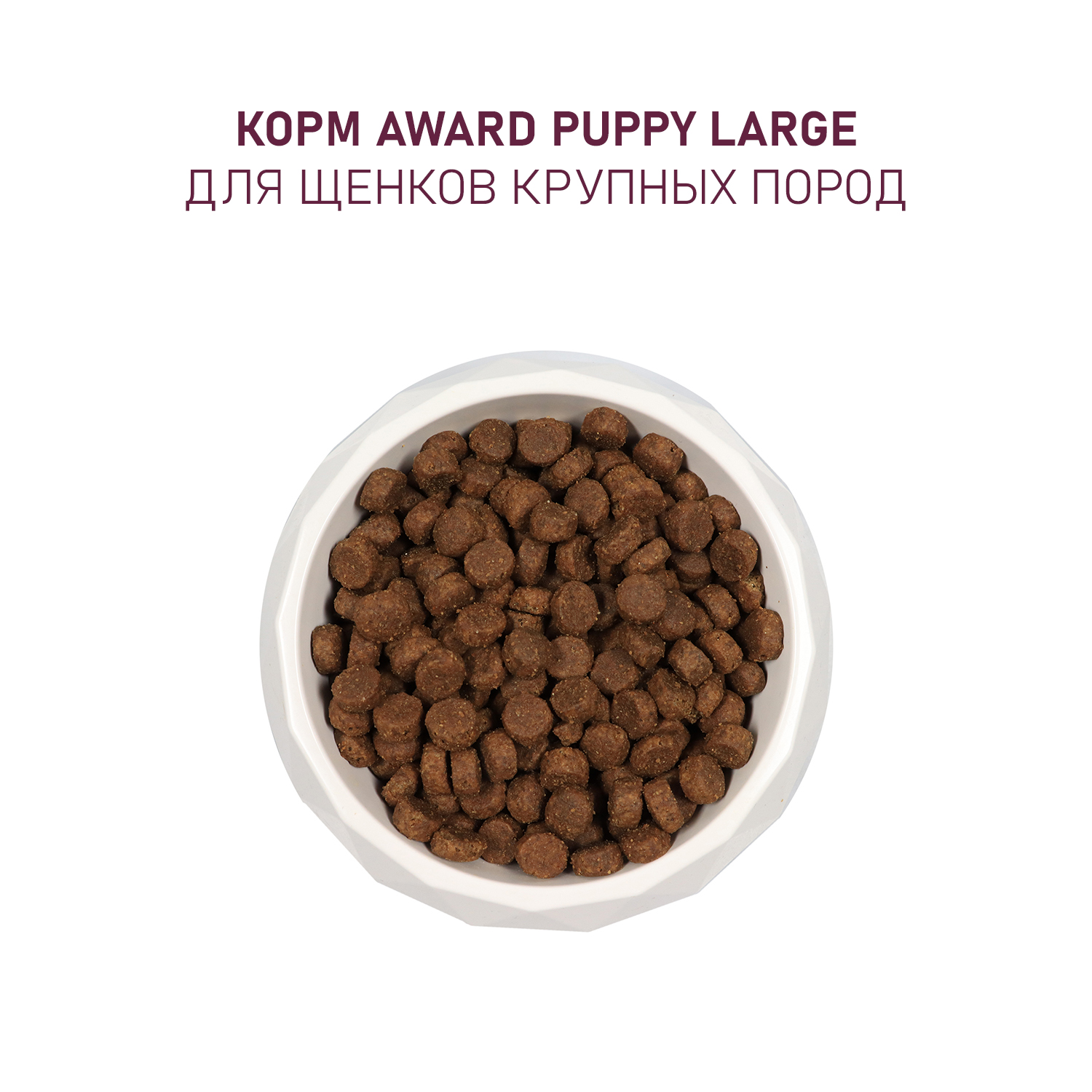 Сухой корм AWARD для щенков от 1 месяца крупных пород с курицей и индейкой с добавлением тыквы и шиповника 2кг