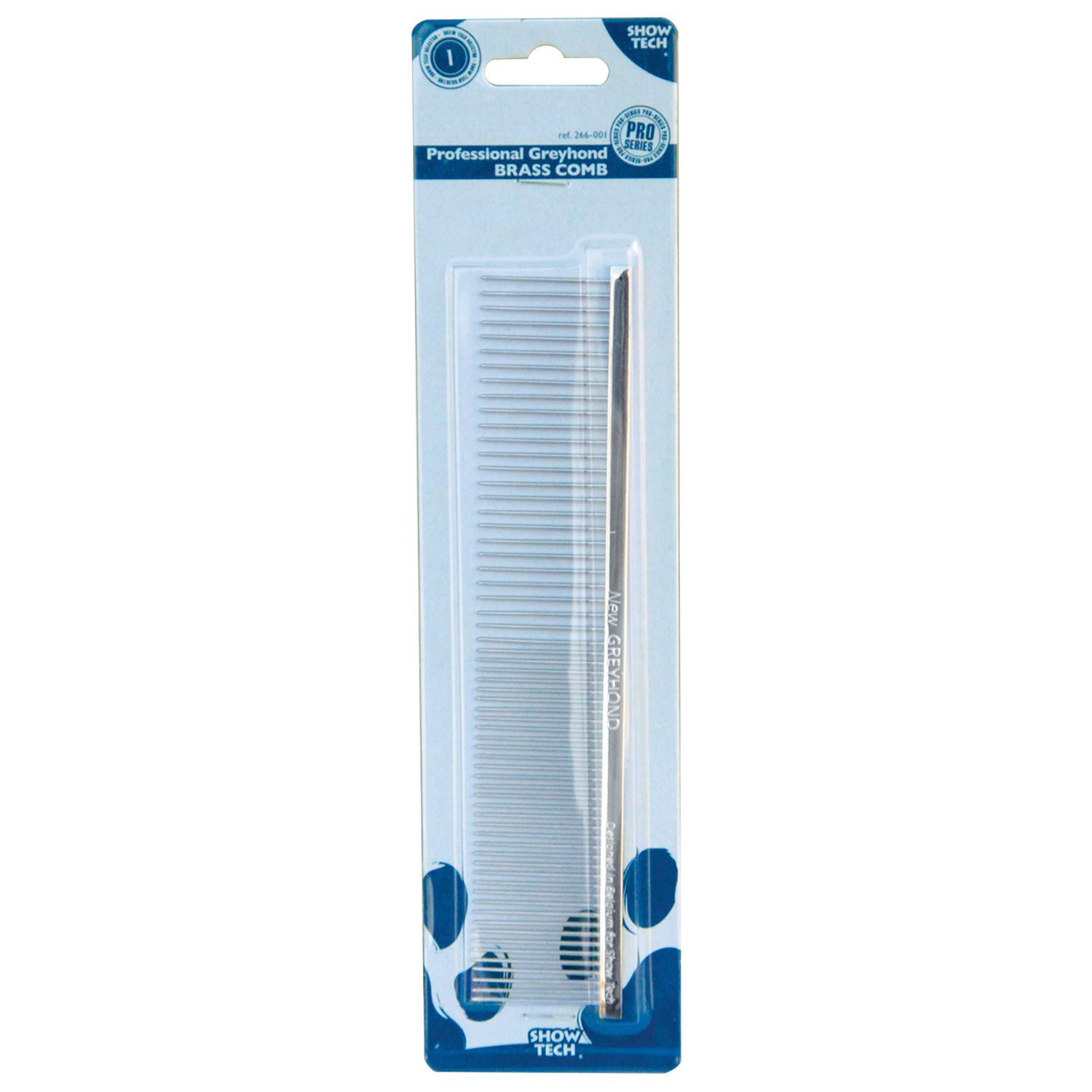 SHOW TECH Greyhond расческа хром 19 см