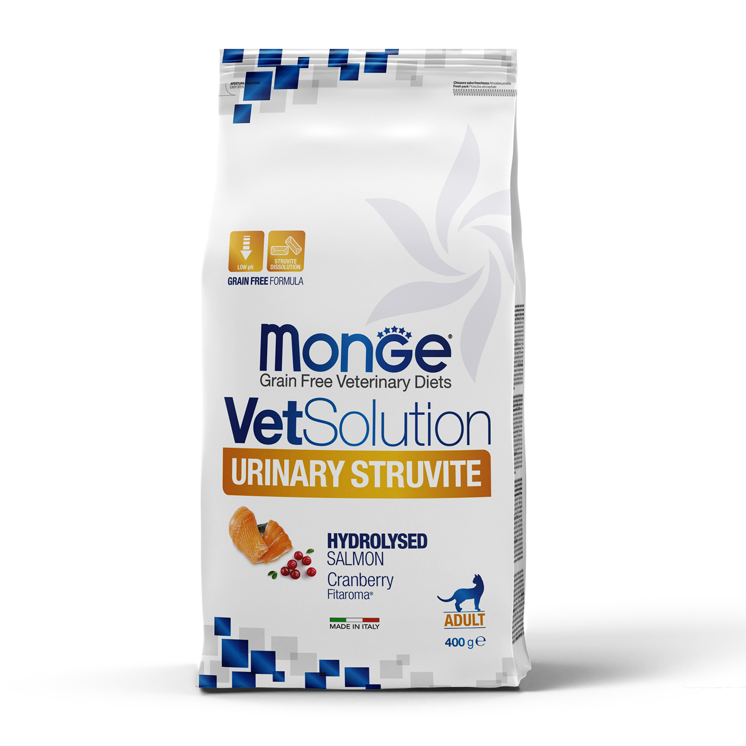 Диетический корм Monge VetSolution Cat Urinary Struvite Уринари Струвит при заболеваниях мочеполовой системы и струвитном течении МКБ 400 г