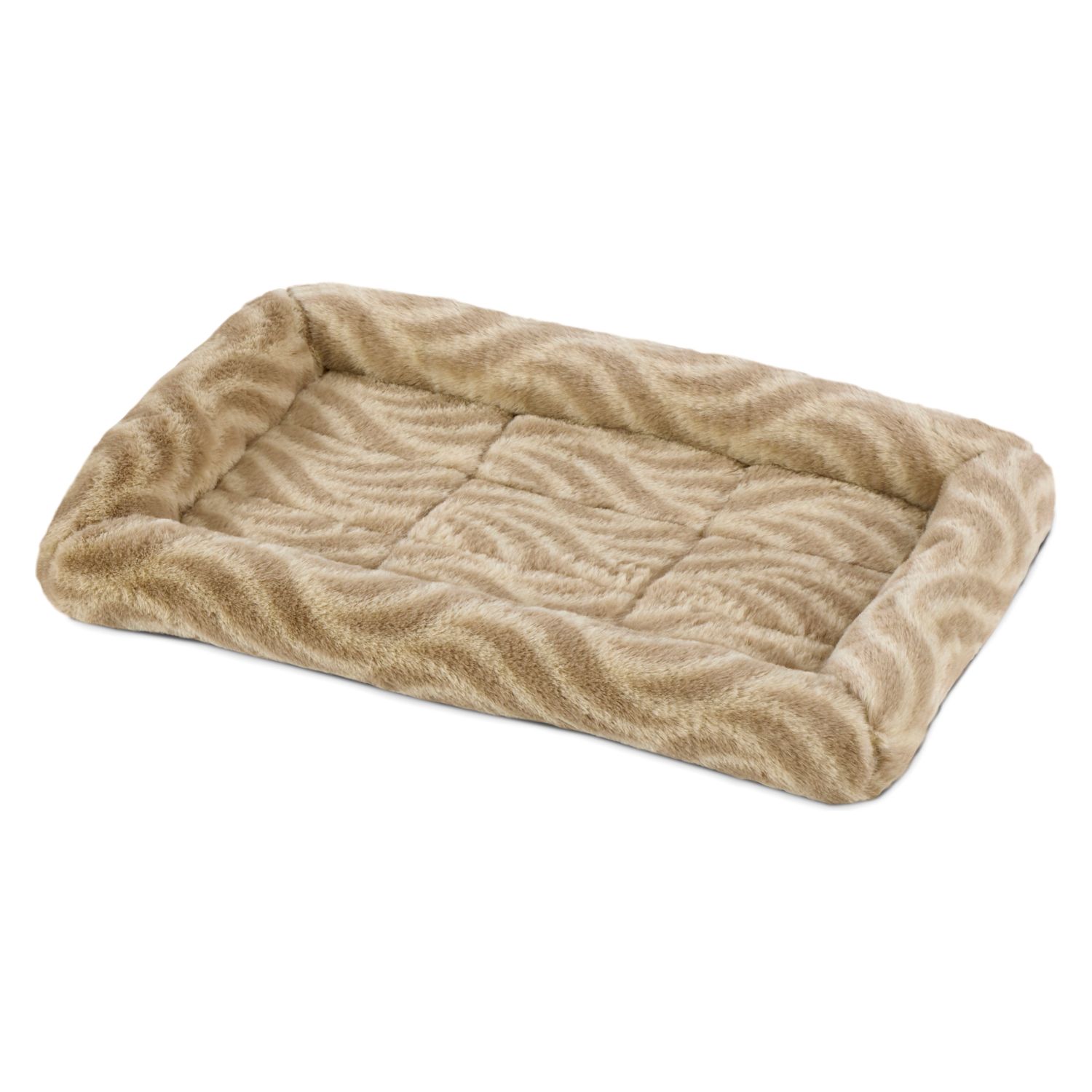 Лежанка MidWest Deluxe Wave Bed для собак и кошек меховая 41х30х6,5 см, цвет песочный СКИДКА 20%