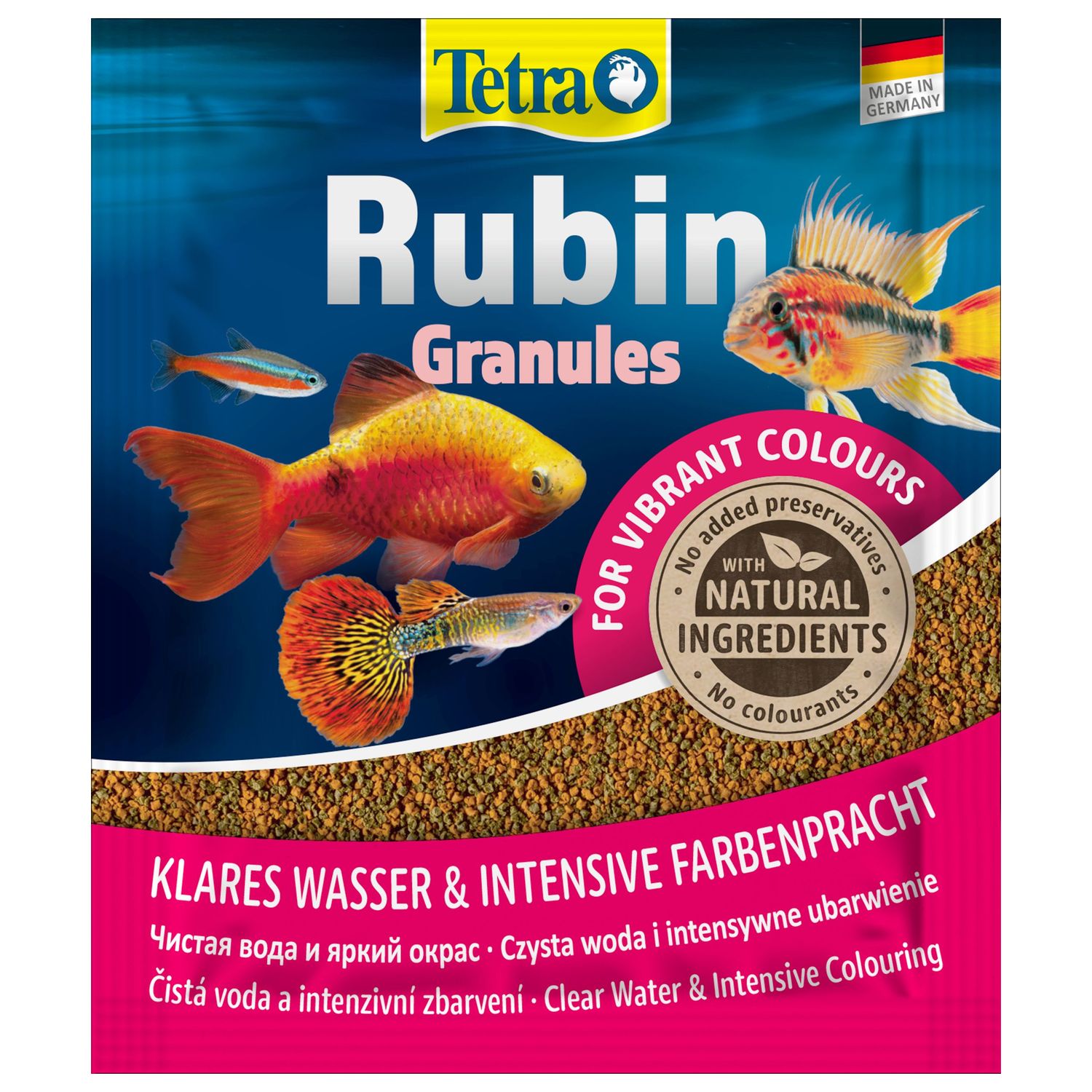 TetraRubin Granules корм в гранулах для улучшения окраса всех видов рыб 15 г (sachet)