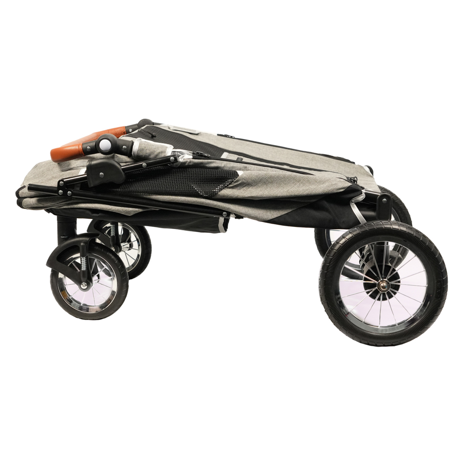 Коляска прогулочная Mr.Kranch для собак и кошек большая выставочная (макс. нагрузка 55 кг) серая