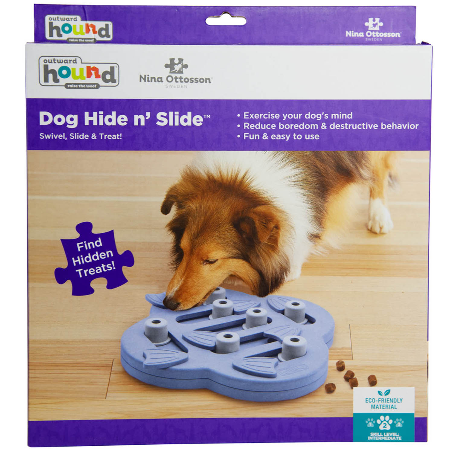 Nina Ottosson игра-головоломка для собак Hide N Slide, 2 (средний) уровень сложности СКИДКА 50%