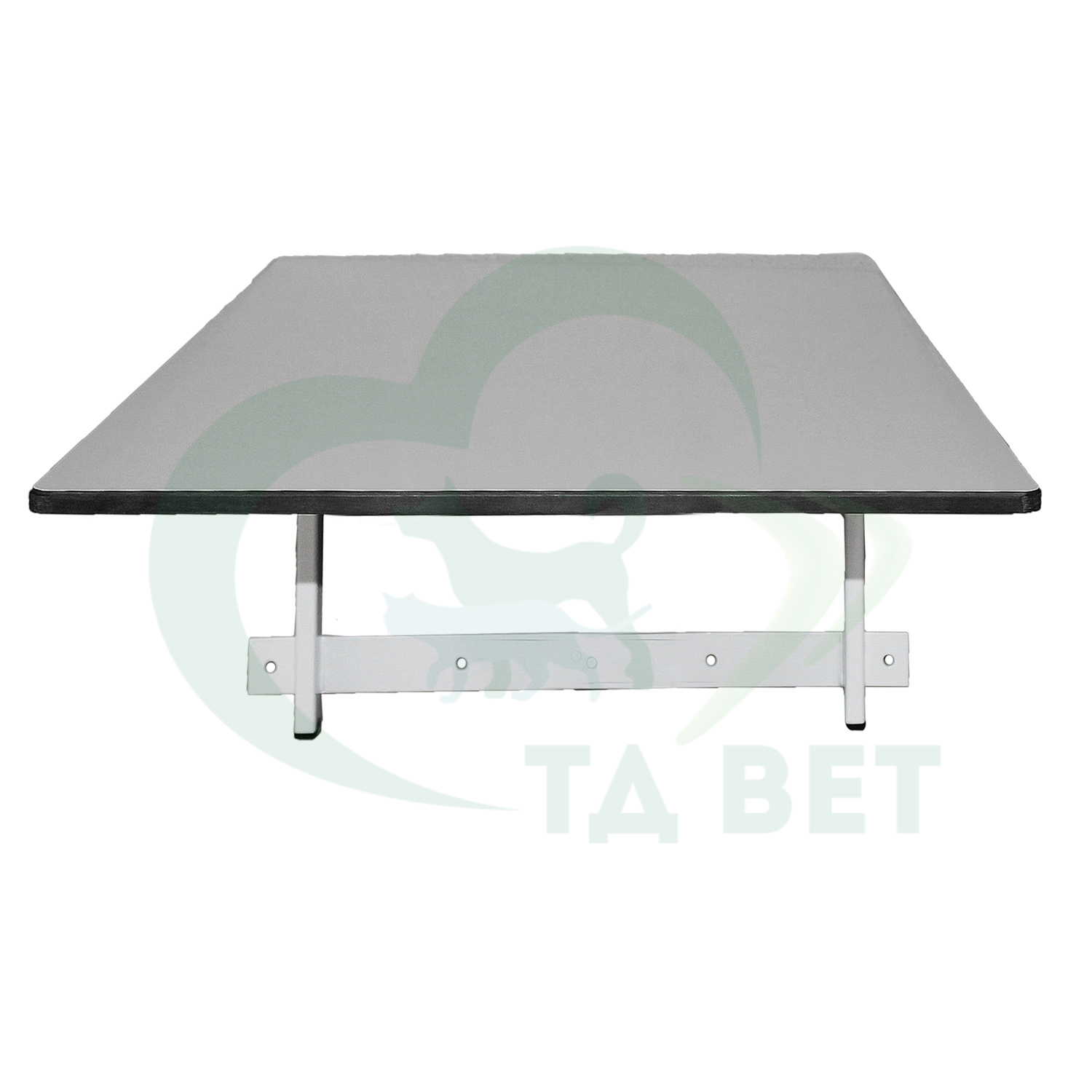 ТД ВЕТ Стол ветеринарный откидной Vetbot-11 с креплением на стену, столешница HPL, 800х600, (каркас белый)