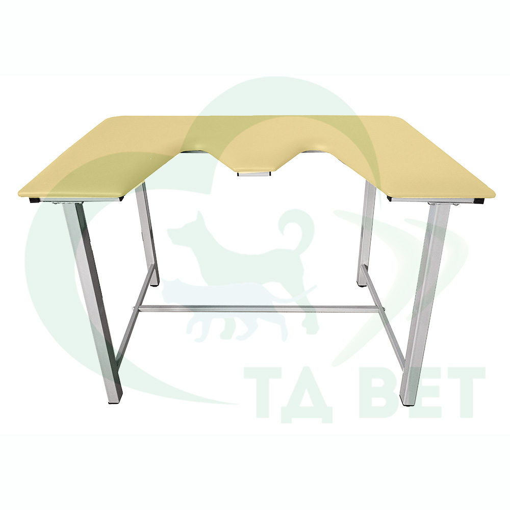 ТД ВЕТ Стол ветеринарный СВУ-5 для УЗИ, 1320x720x900, каркас серый, бежевая обивка