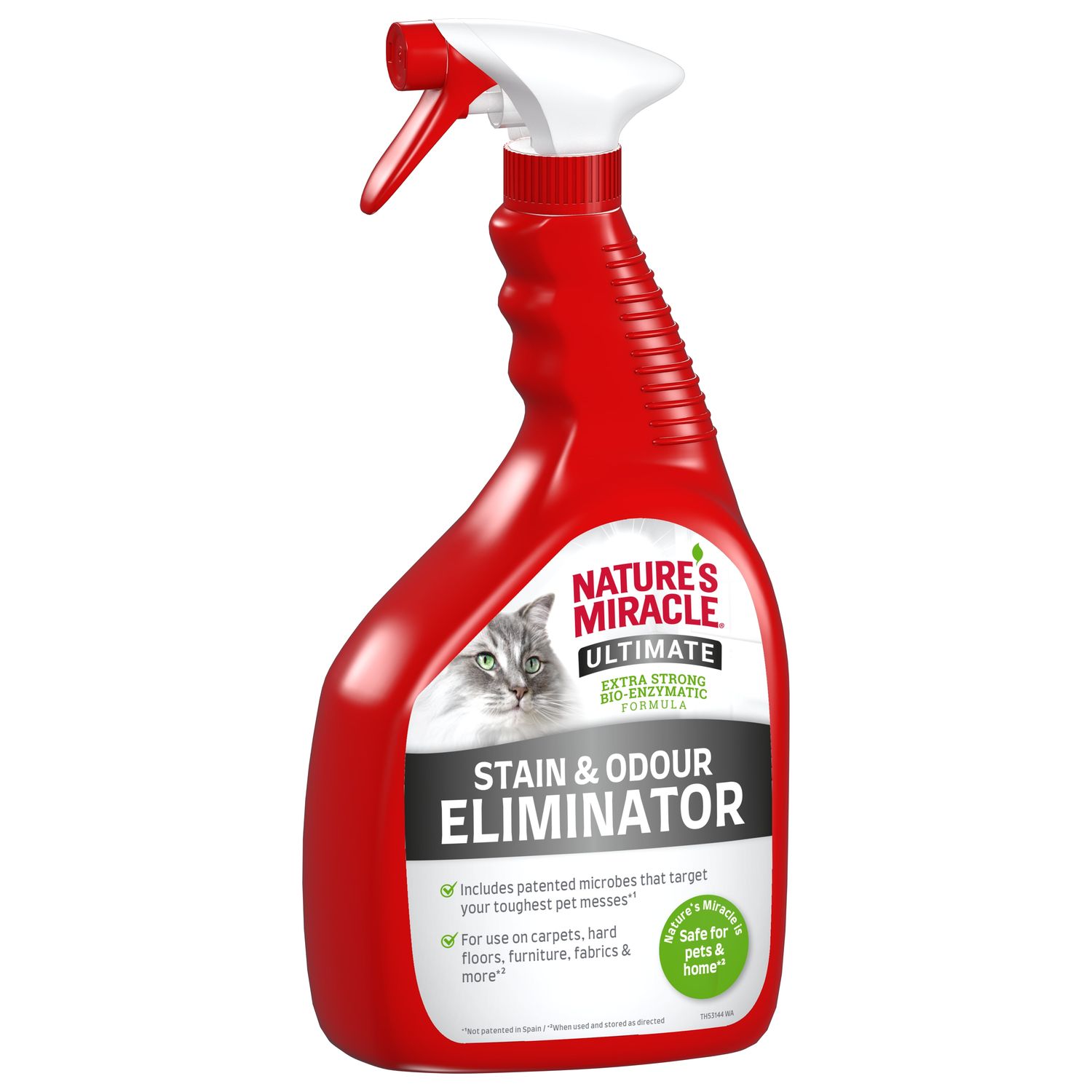 Уничтожитель пятен и запахов Nature's Miracle для кошек c максимальным эффектом, спрей 946 мл