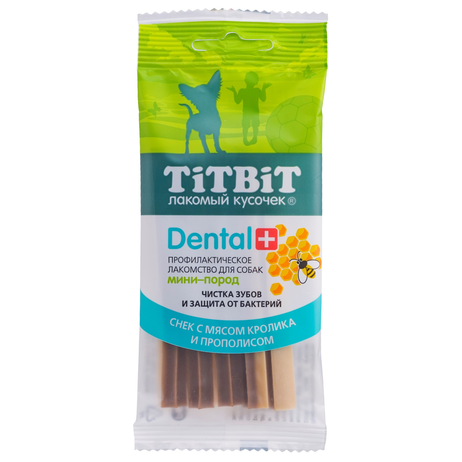 Лакомство TiTBiT Dental+ Снек для собак мини-пород с мясом кролика 25 г