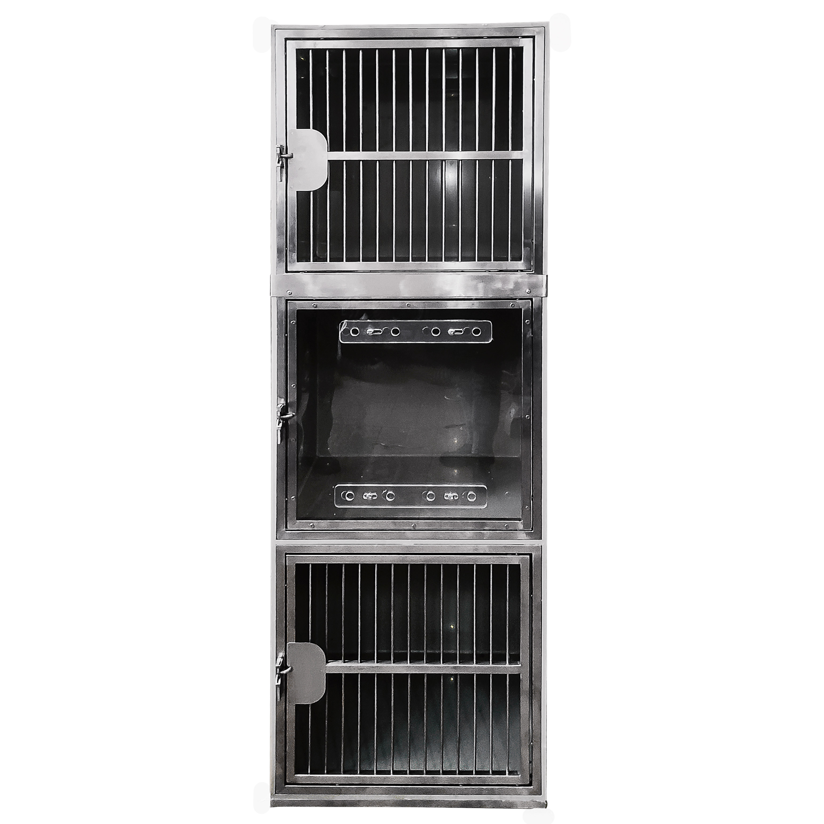 ТД ВЕТ Модуль клеток из полипропилена, 3х ярусный из 3 клеток (верхняя съемная) 1/1/1, 600x600x1800(1970)h