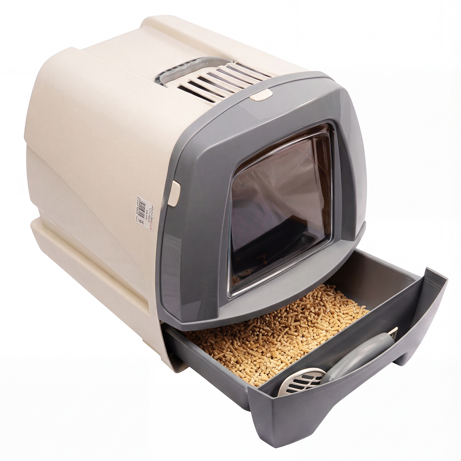 Био-туалет MPS 80'S для кошек с выдвижным лотком 50х40х42см, серый