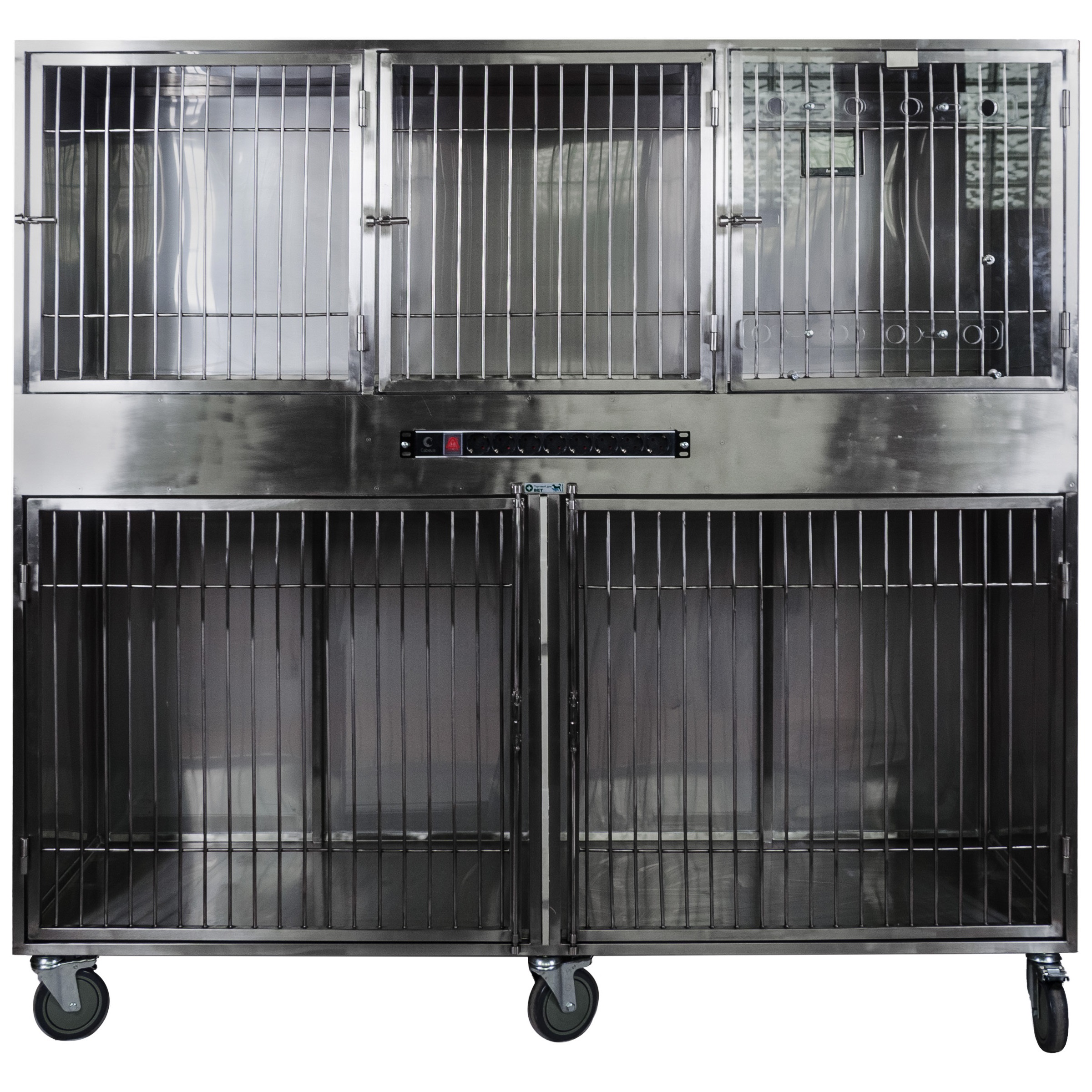 ТД ВЕТ Модуль клеток из нерж. стали, 2х ярусный из 5 клеток 2/3, 1800x600x1550(1720)h