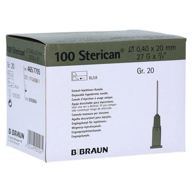 B.Braun Игла пункционная Стерикан 27G/0.40 мм, 20 мм (упак 100 шт) СКИДКА 80%