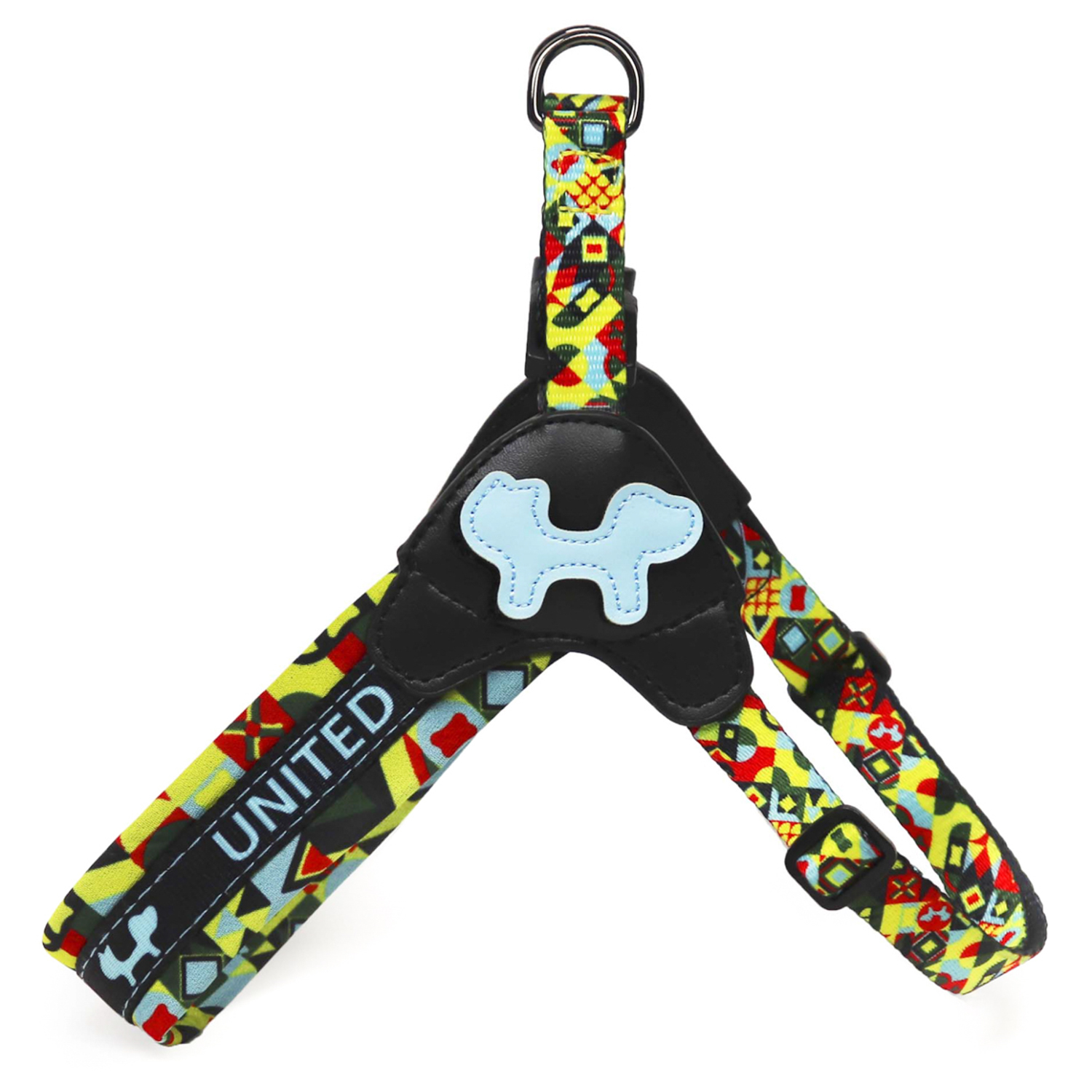 Шлейка United Pets для собак Complete me L 51 x 44-58 см, разноцветный рисунок