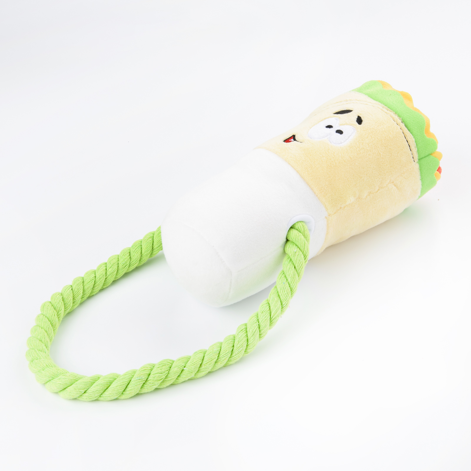 Игрушка Mr.Kranch для собак Шаурма плюшевая с канатиком и пищалкой 21 см СКИДКА 40%