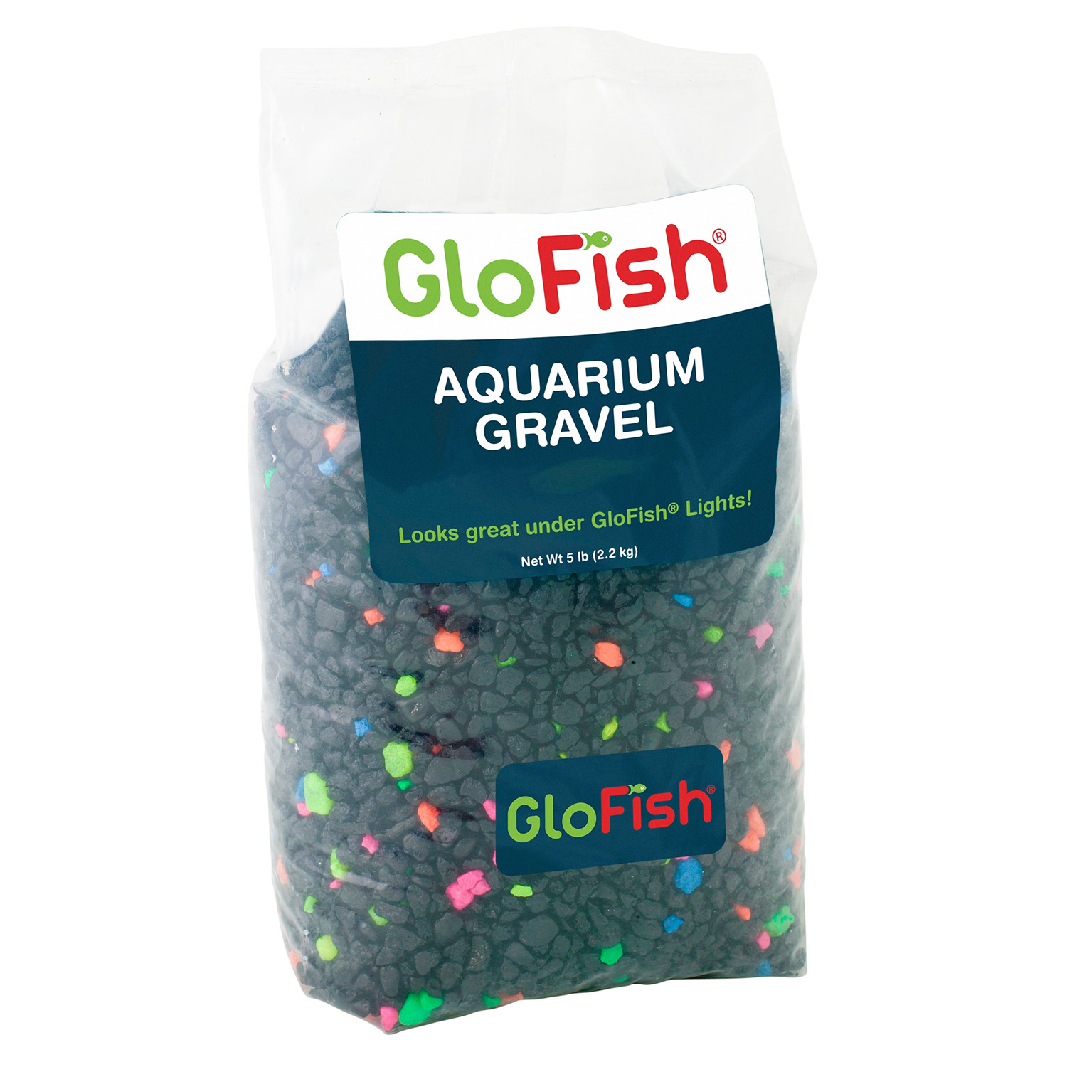 GloFish Гравий Черный, с GLO вкраплениями, 2.26кг СКИДКА 40%