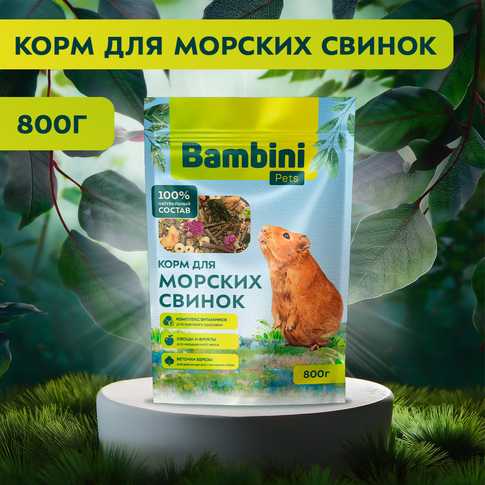 Корм Bambini Pets для морских свинок, 800 г