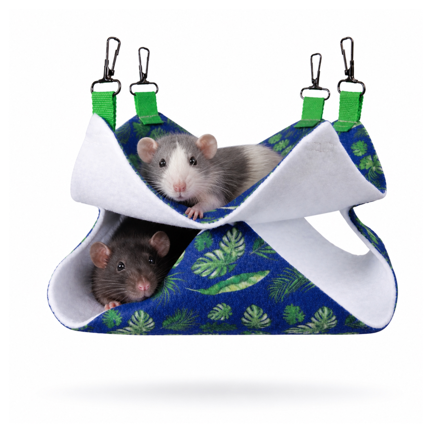 Гамак подвесной из фетра Bambini Pets  "Двухуровневый" для грызунов и хорьков 23*23*6 см