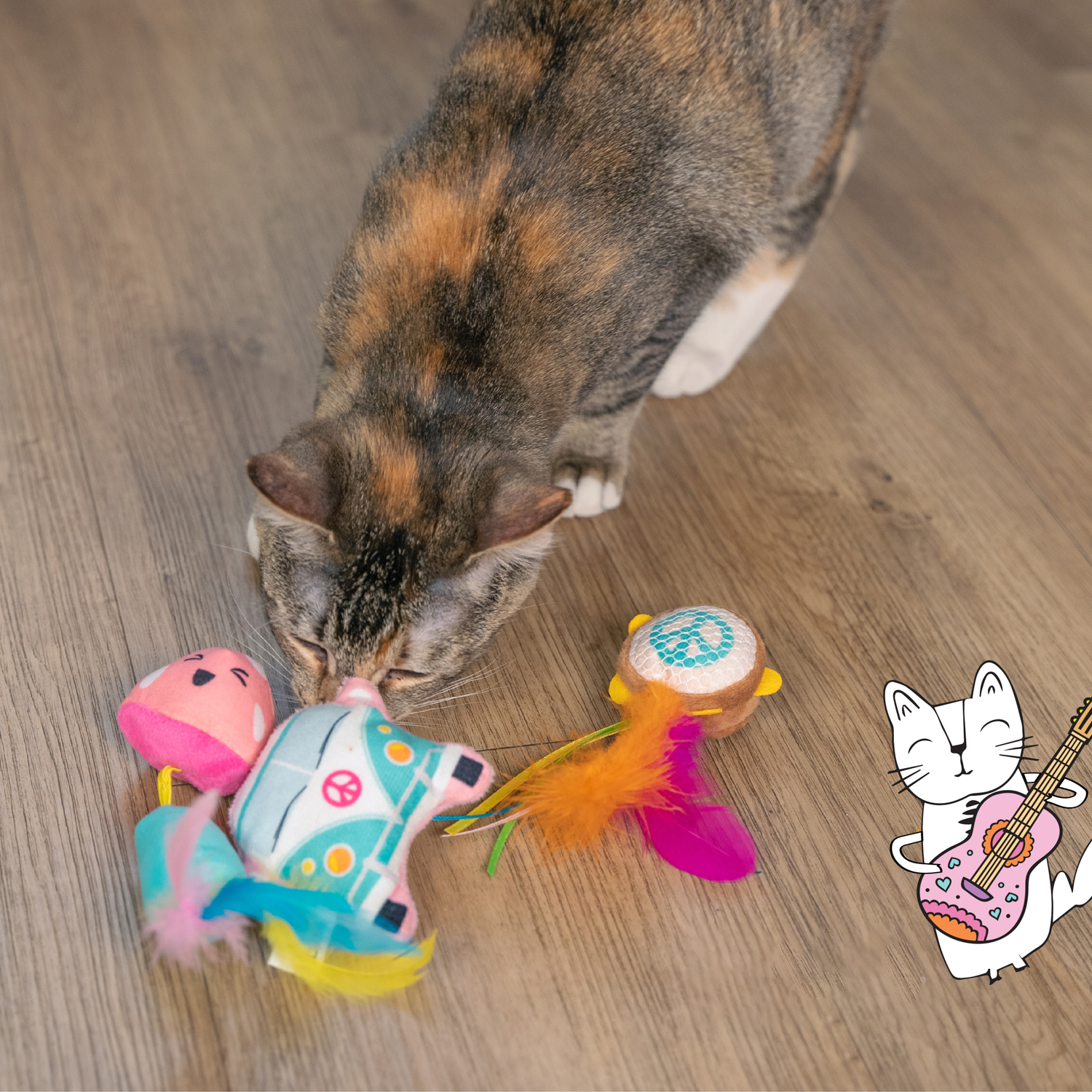 Игрушка Catstages Dental для кошек "Фестиваль" кошачьей мятой, 3 шт в комплекте