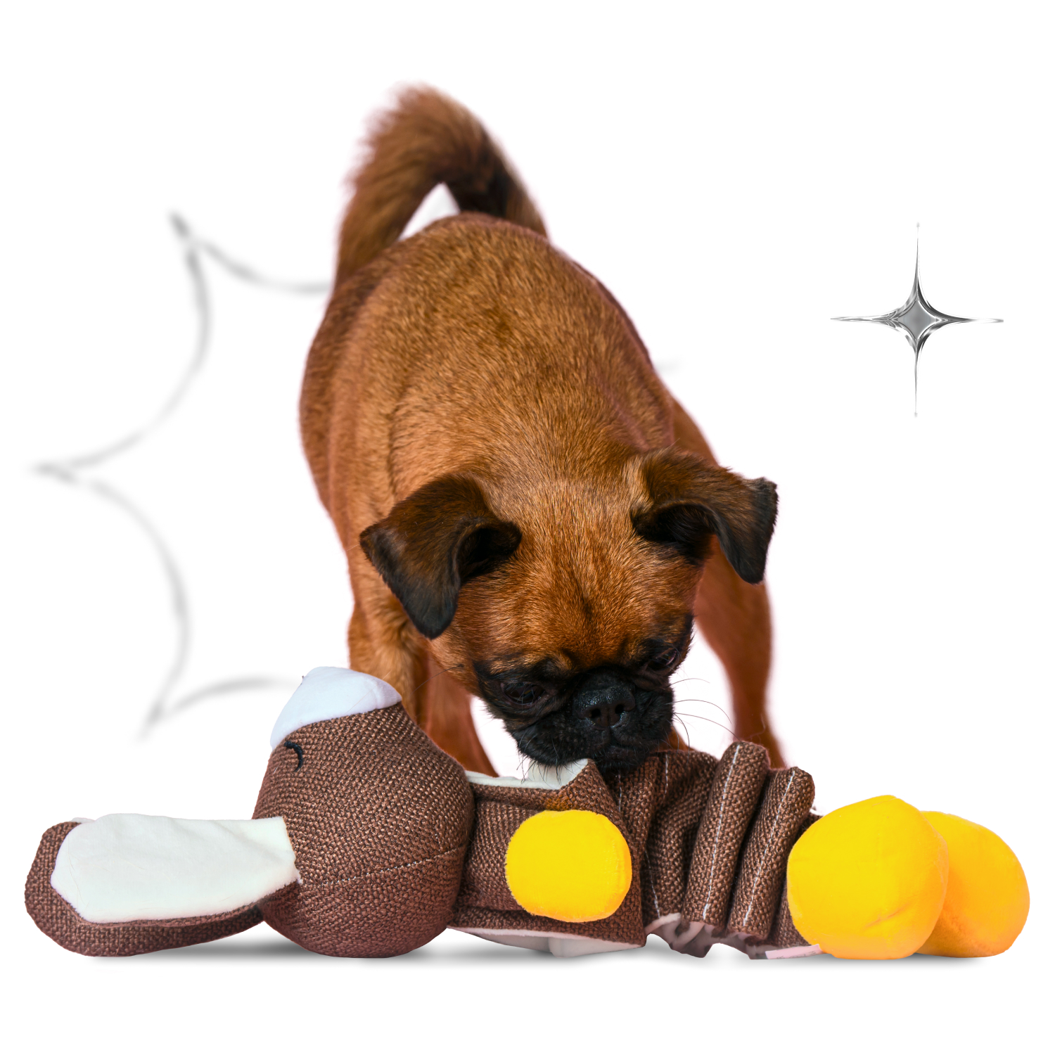 Игрушка Mr.Kranch для собак Зайчик с карманами под лакомство 36 см