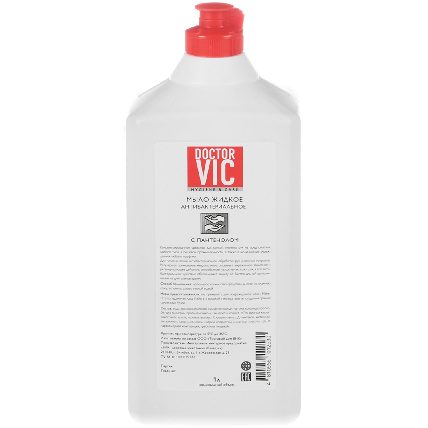 VIC Мыло жидкое Doctor VIC, антибактериальное с пантенолом, фл. 1000 мл