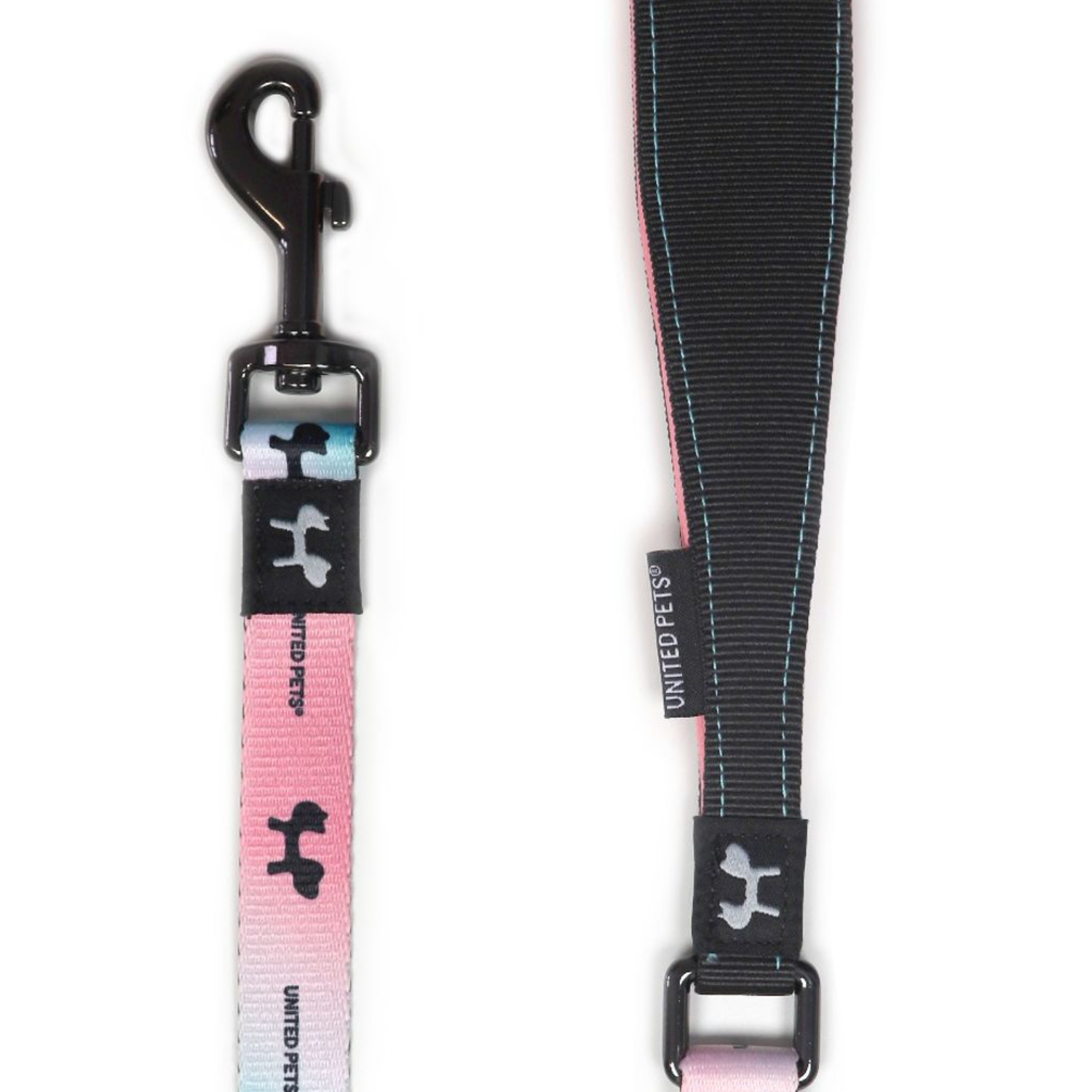 Поводок United Pets для собак Complete me 25 x 1200 mm, розово-голубой тай-дай