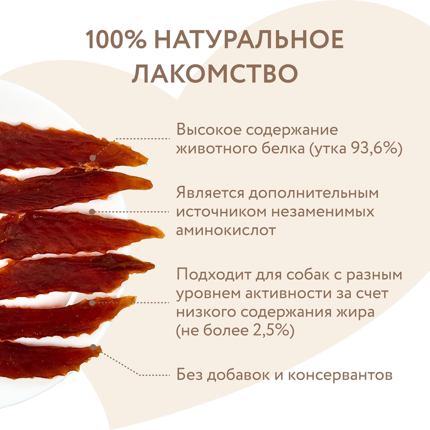 Лакомство Мнямс На каждый день для собак Утиные грудки в банке 800 г