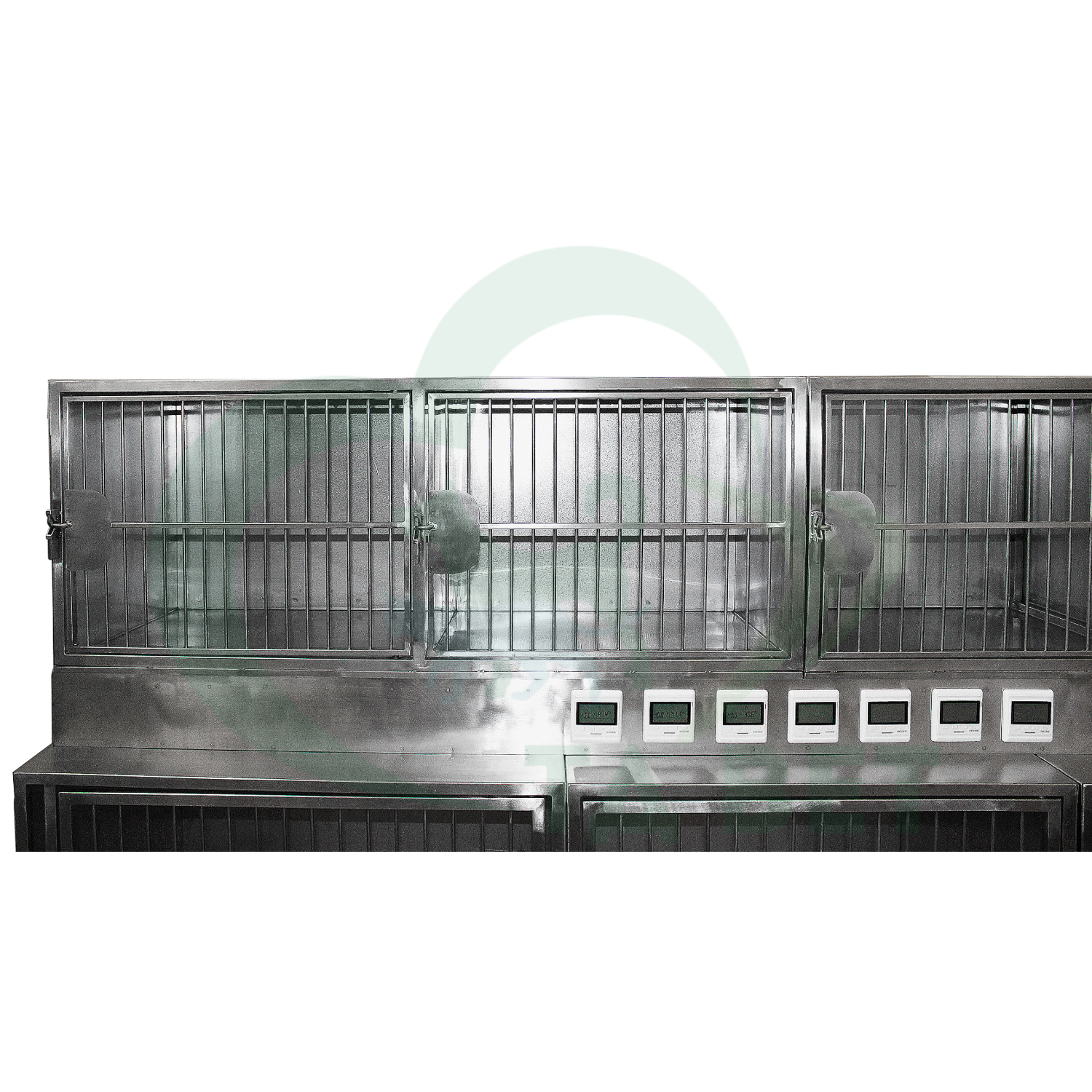 ТД ВЕТ Модуль из 7 клеток нерж. стали с подогревом 2600х740(770)600(630) х1540(1640) с колесами