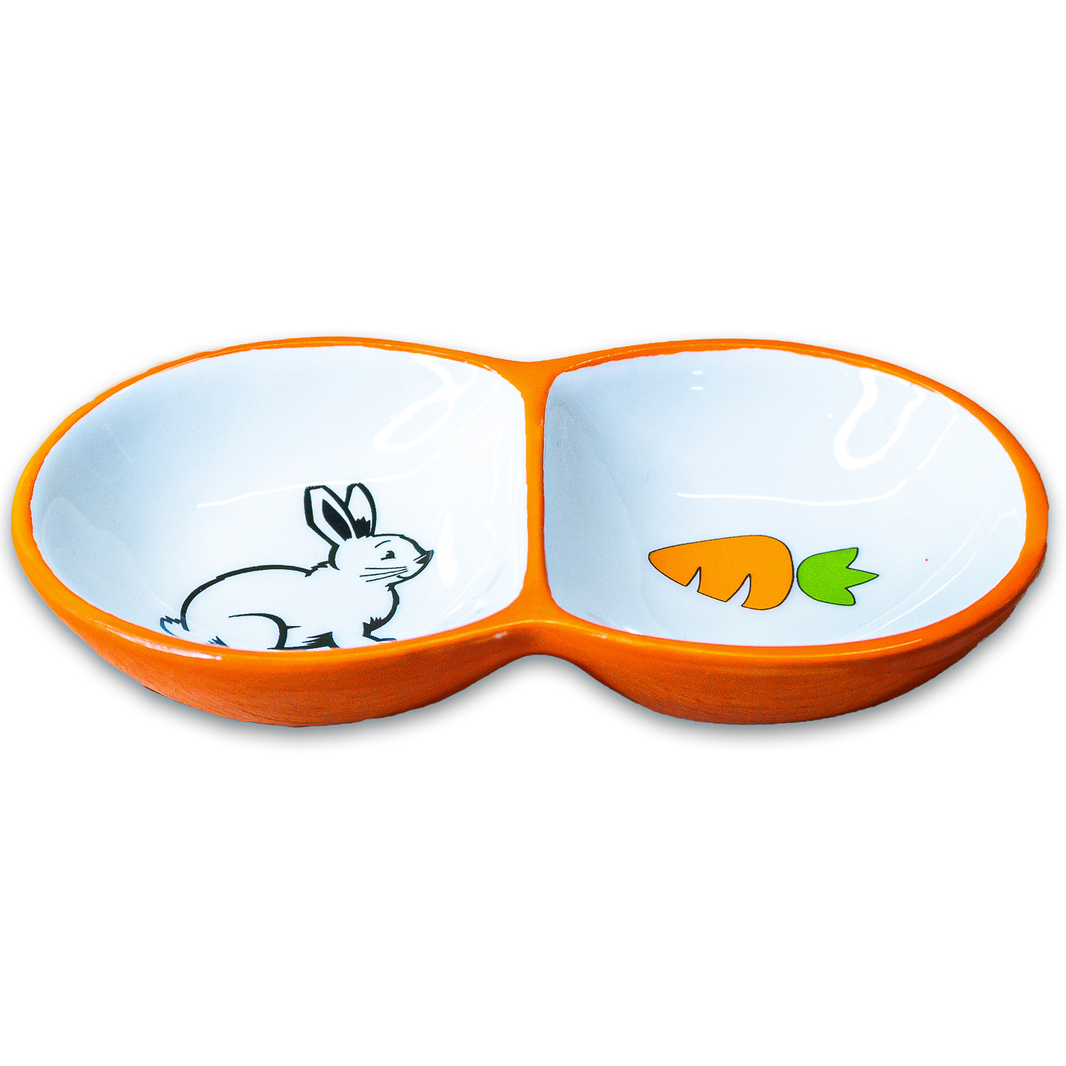 Миска Mr.Kranch для грызунов двойная 2х50 мл оранжевая