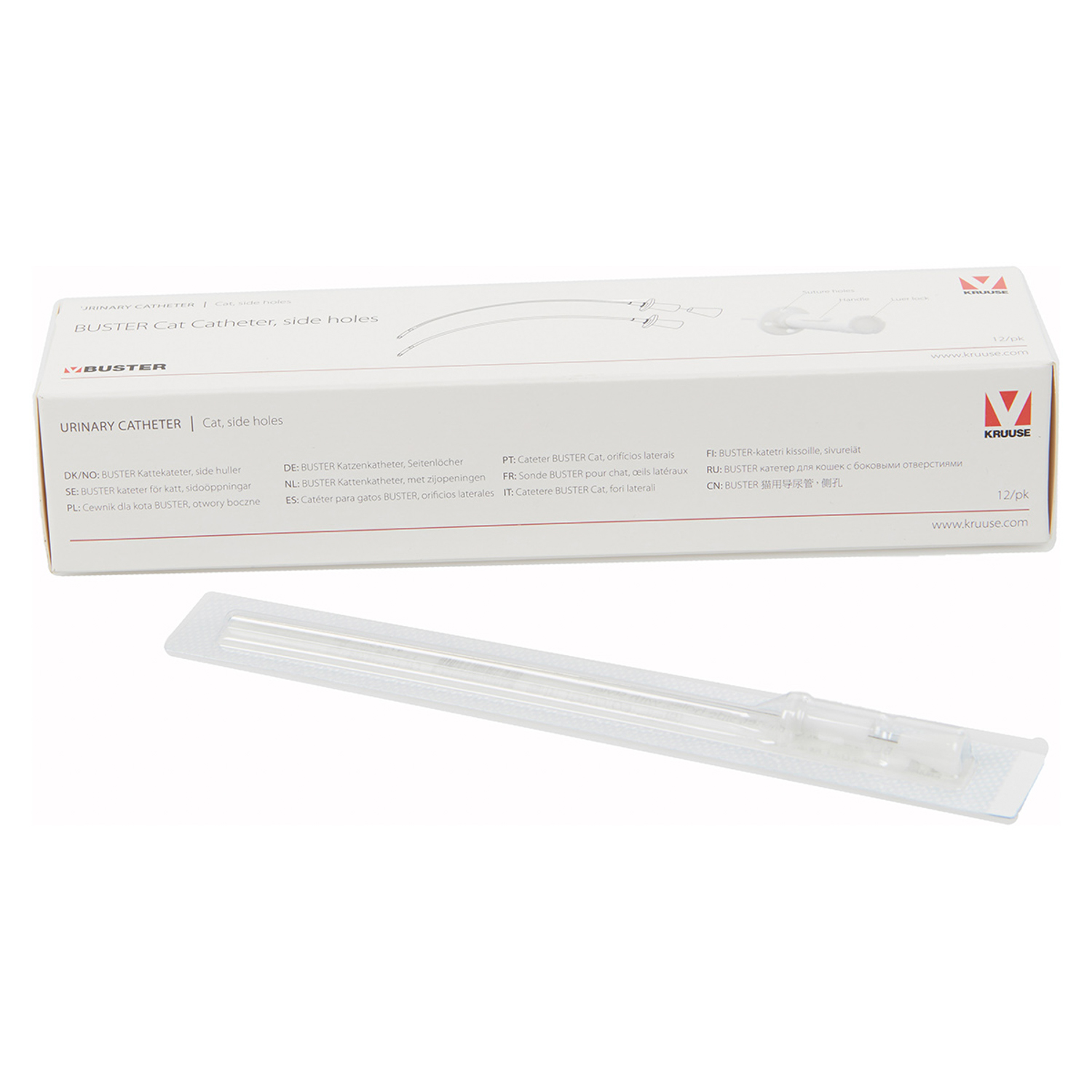 KRUUSE Уретральный катетер стерильный для кошек 1,3х130 мм со стилетом, 1 шт