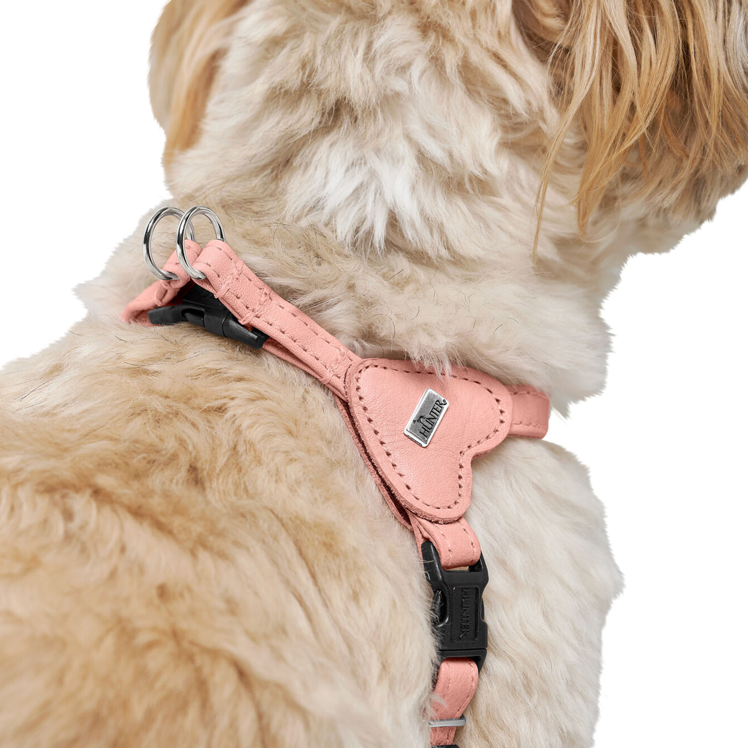 Hunter шлейка для собак Soho Mini XS-S (33-44 см), натуральная кожа, розовая