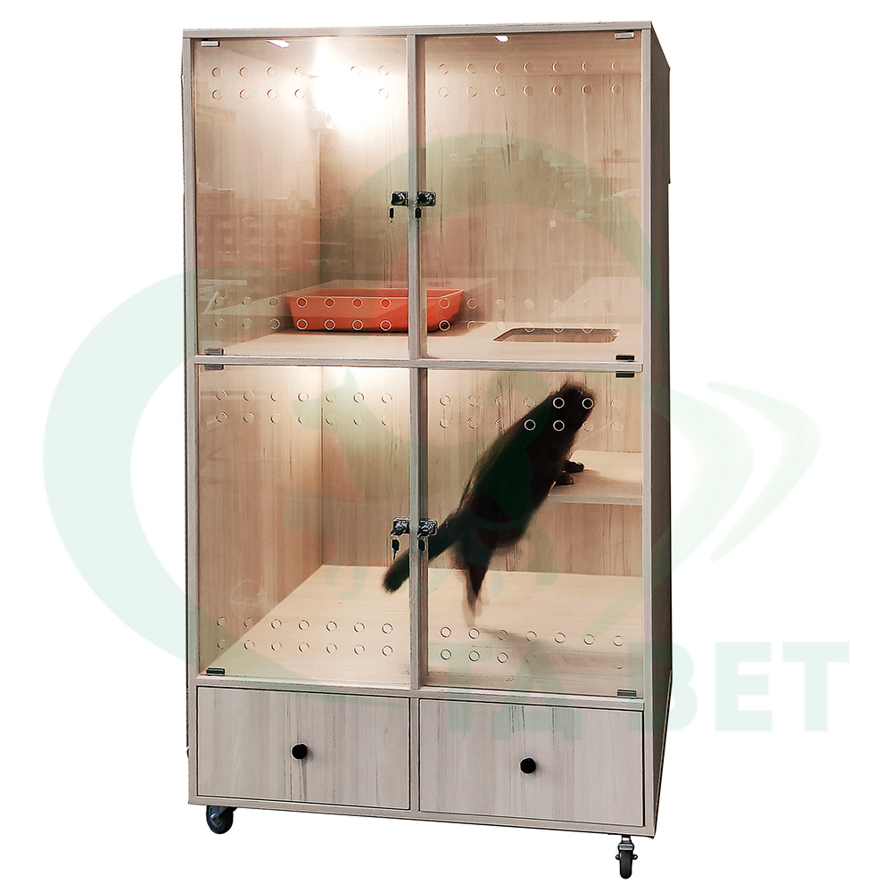 ТД ВЕТ Бокс для Зоогостиниц для кошек из ЛДСП, 1000х750х1750(1850)h