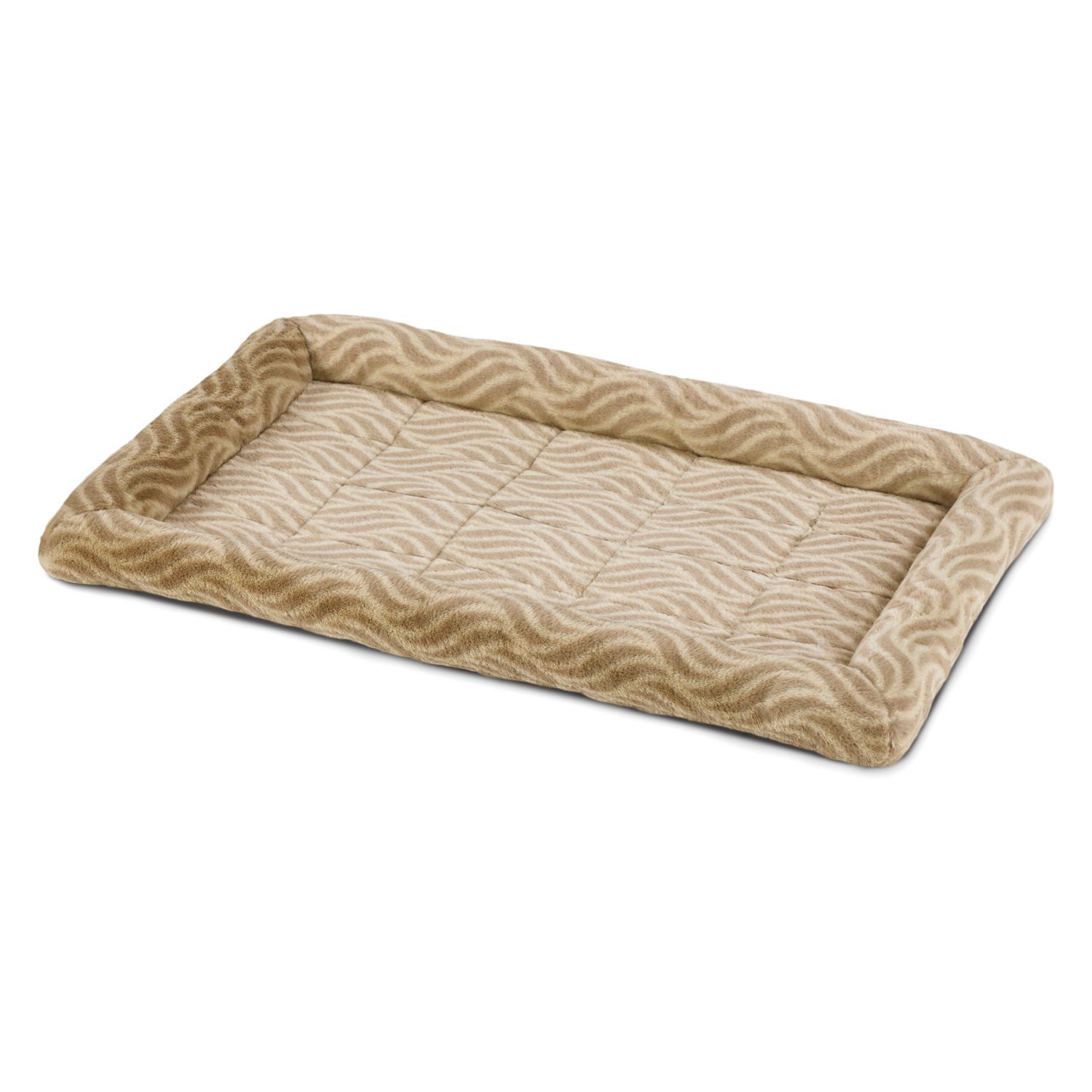 Лежанка MidWest Deluxe Wave Bed для собак и кошек меховая 85,5х56,5х8,5 см, цвет песочный СКИДКА 20%