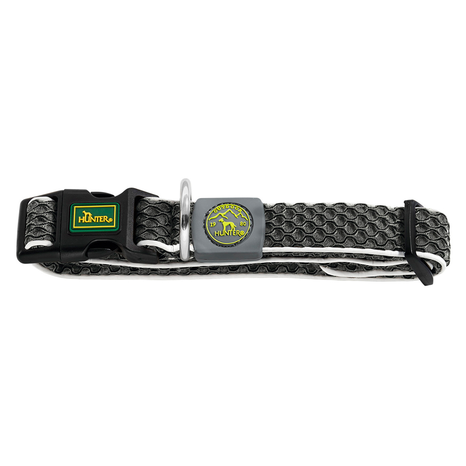 Hunter ошейник для собак Hilo Vario Basic 40-60 см, сетчатый текстиль, антрацит СКИДКА 50%