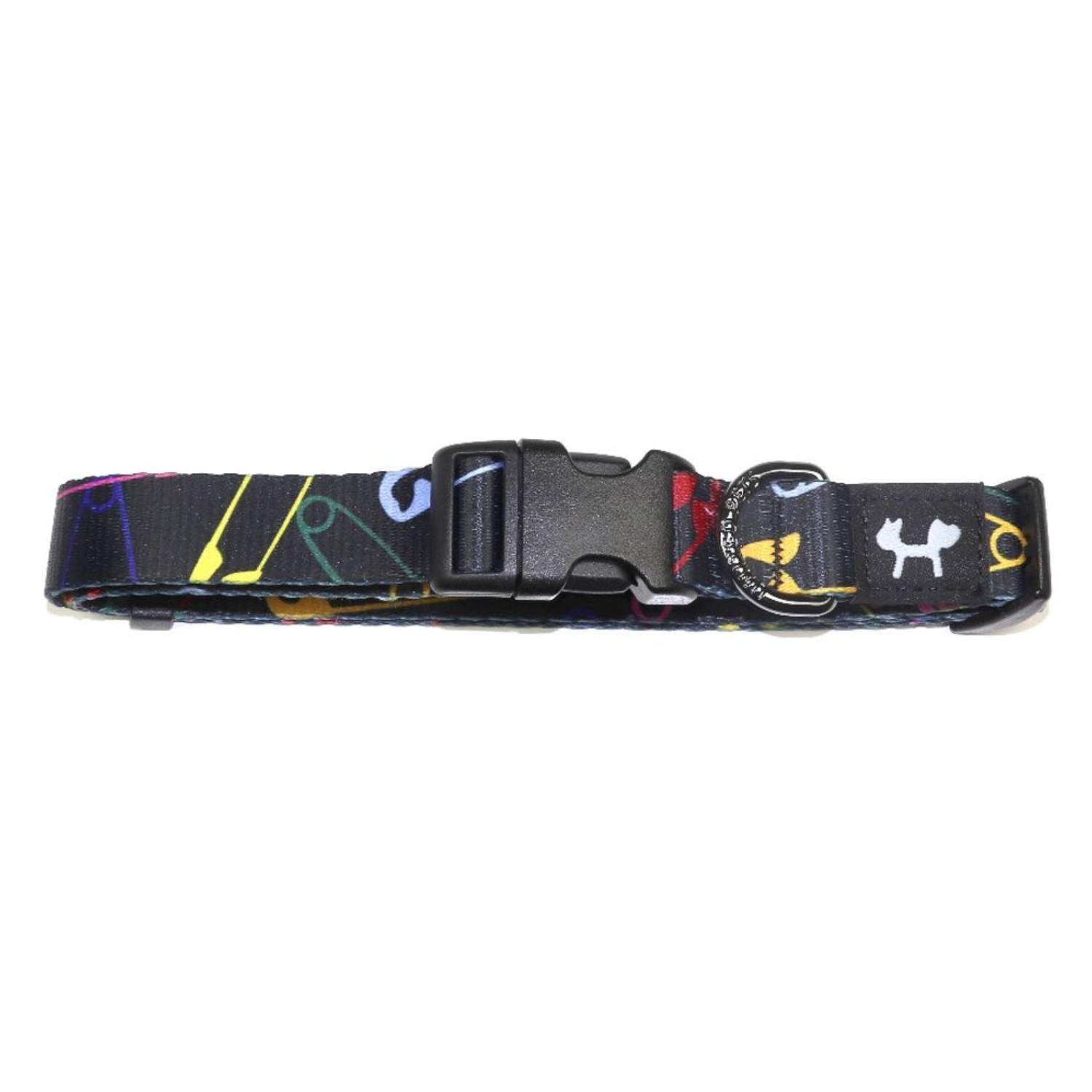 Ошейник United Pets для собак Complete me XS 10 x 180/300mm, черный с разноцветными булавками