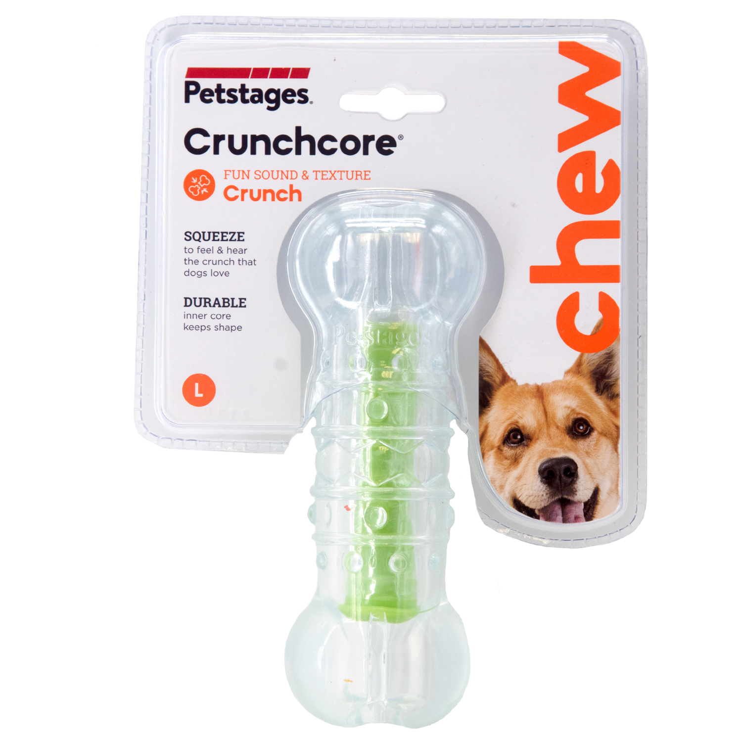 Petstages игрушка для собак "Хрустящая косточка" резиновая 15 см большая