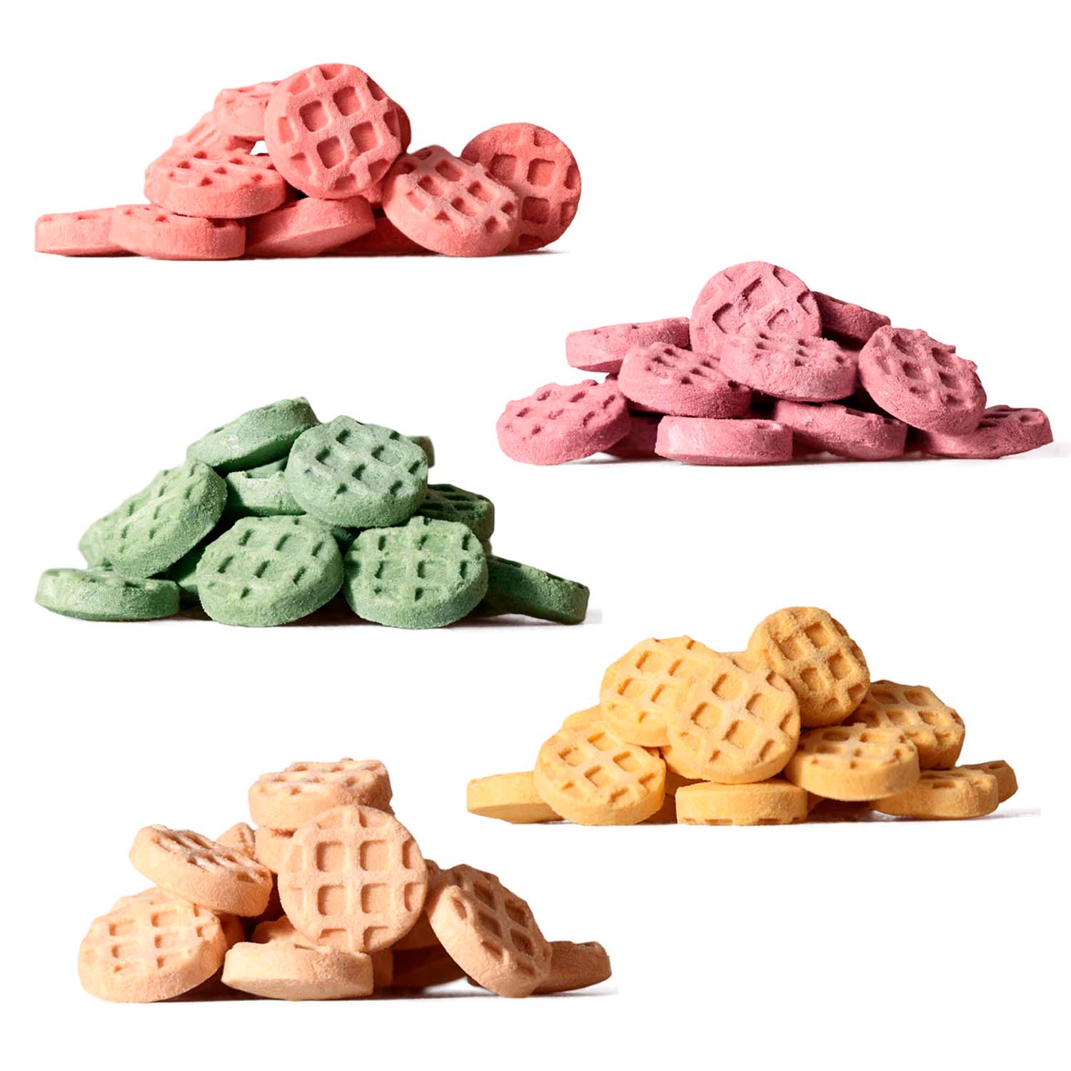 Лакомство Ranova для кошек сублимированное Вафли микс вкусов: козье молоко, клюква, тыква, черника, ячмень, 60 г