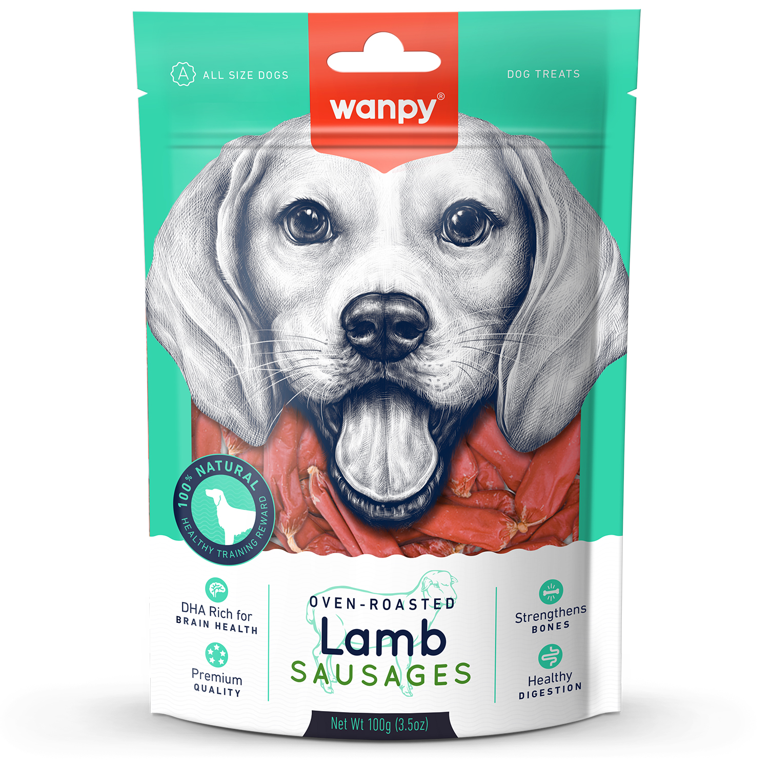 Wanpy Dog сосиски из мяса ягненка 100 г