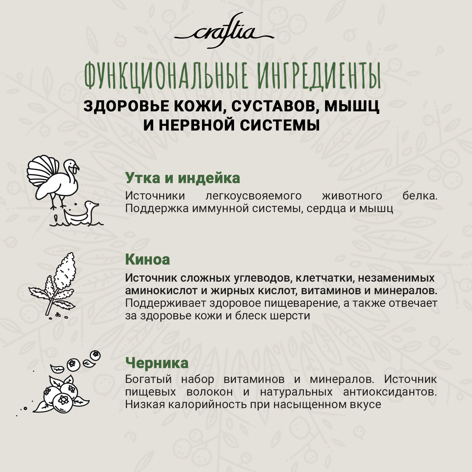 Сухой корм CRAFTIA HARMONA для стерилизованных кошек из утки и индейки 1,4 кг