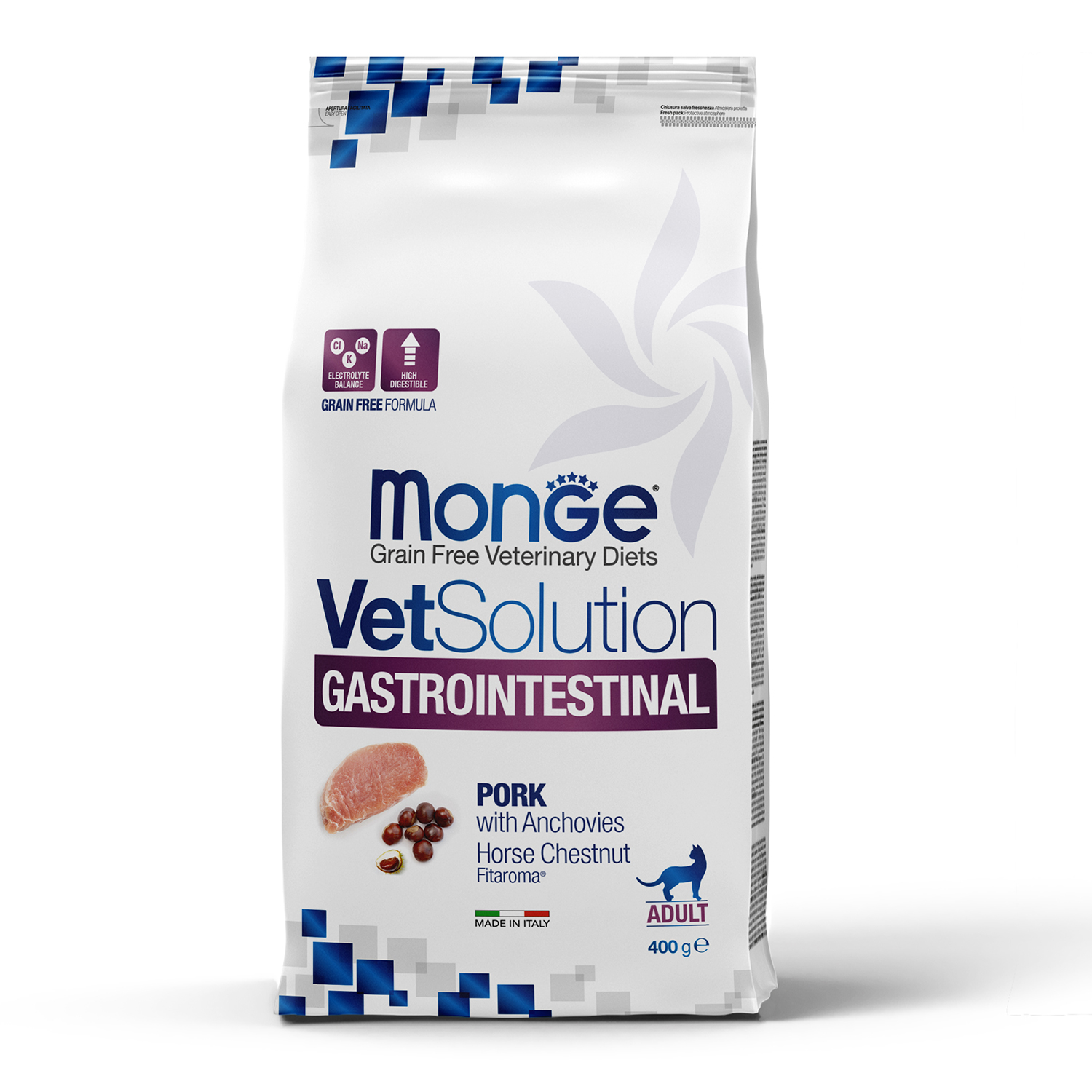 Диетический корм Monge VetSolution Cat Gastrointestinal гастро интестинал для кошек при заболеваниях ЖКТ 400 г